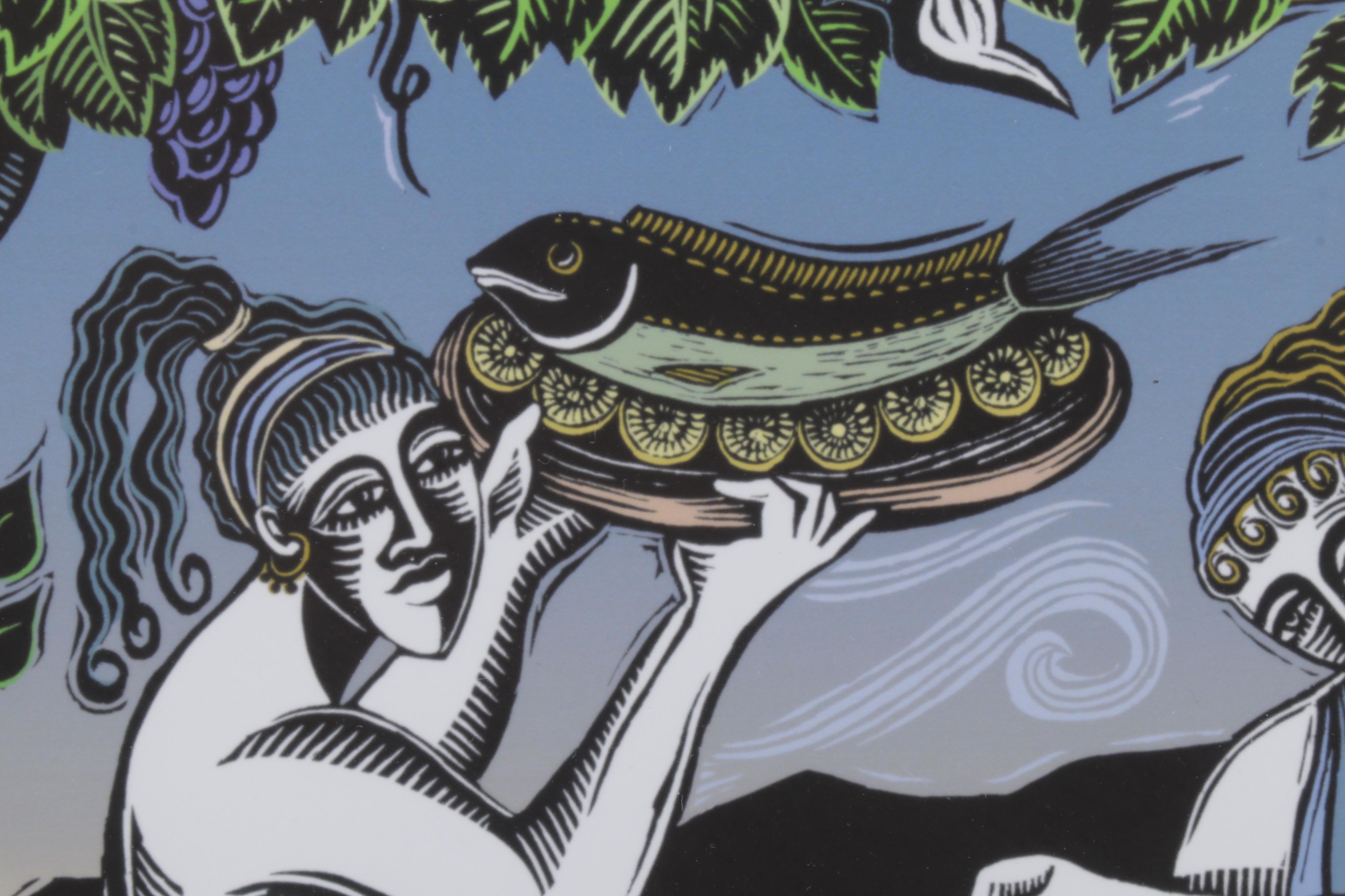 Evangelia Philippidis Giclée "Aphrodite's Banquet II," 21st Century