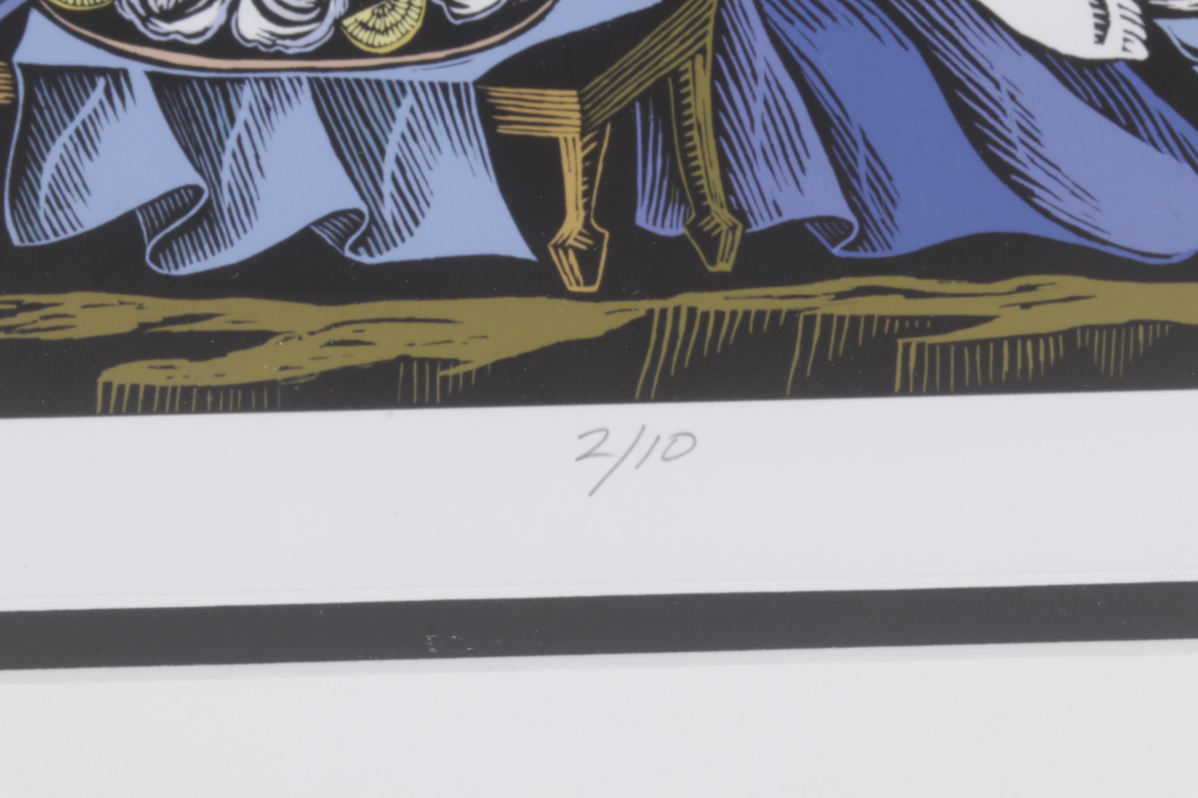 Evangelia Philippidis Giclée "Aphrodite's Banquet II," 21st Century