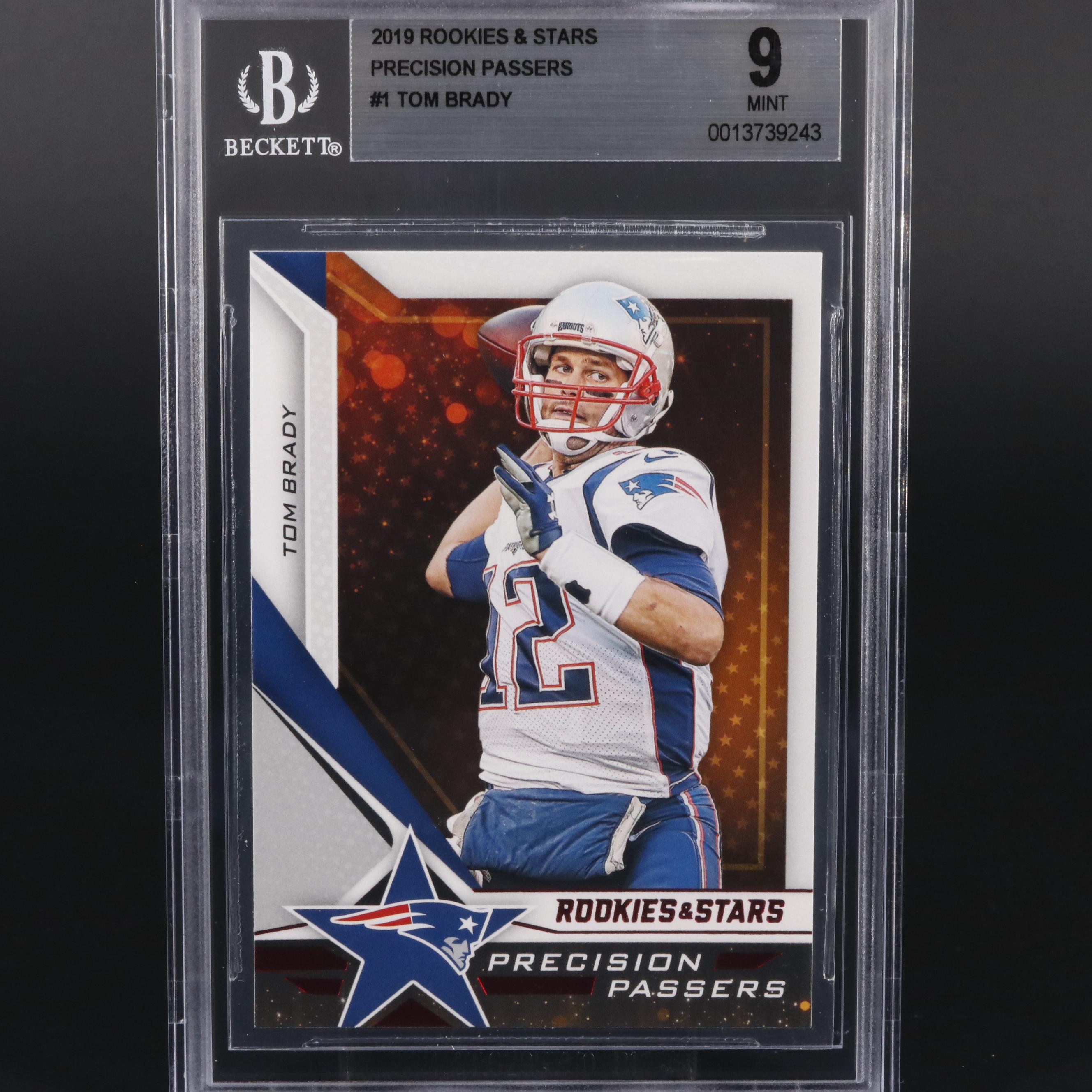 2019 Rookies and Stars Tom Brady #1 Beckett Mint 9 Football Card