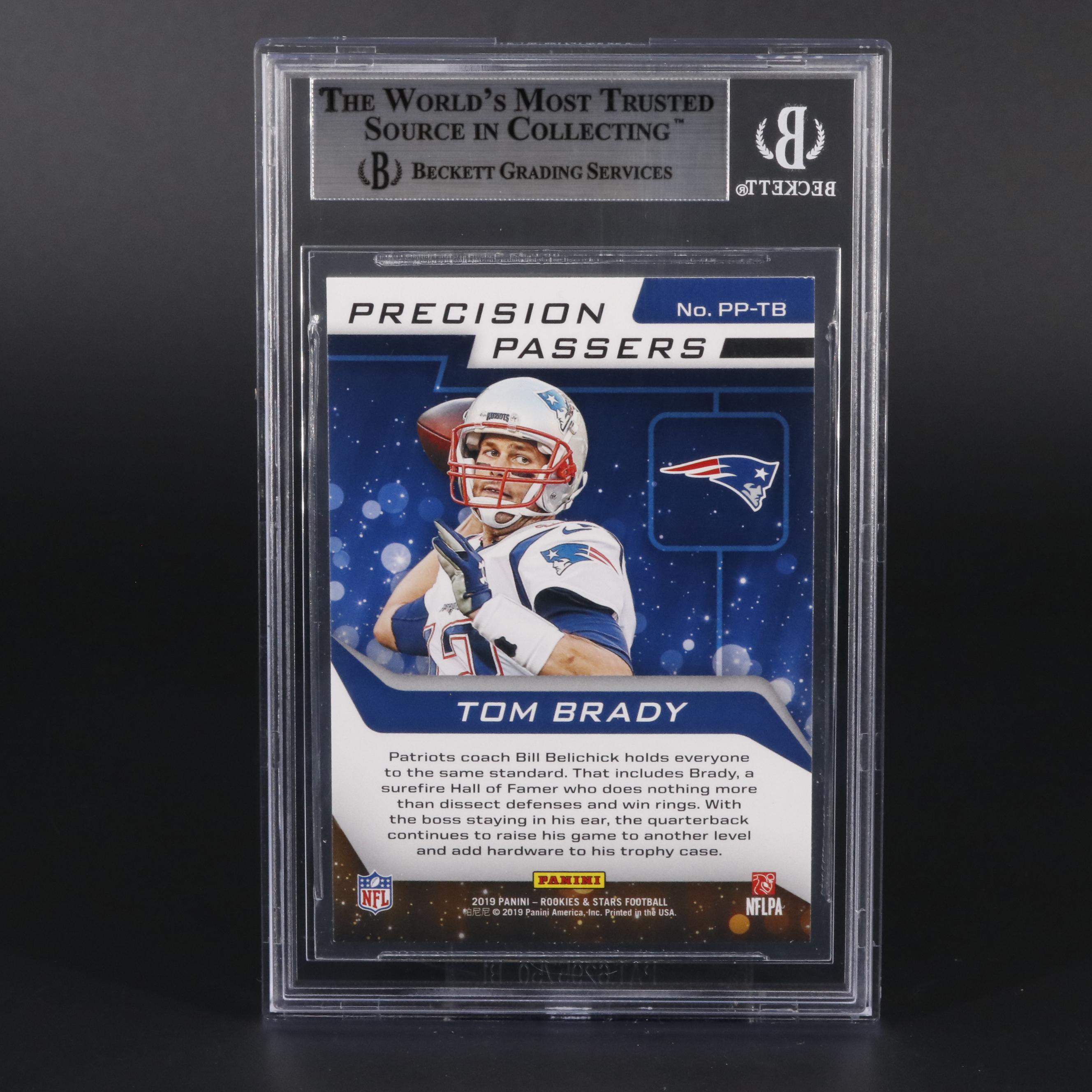 2019 Rookies and Stars Tom Brady #1 Beckett Mint 9 Football Card