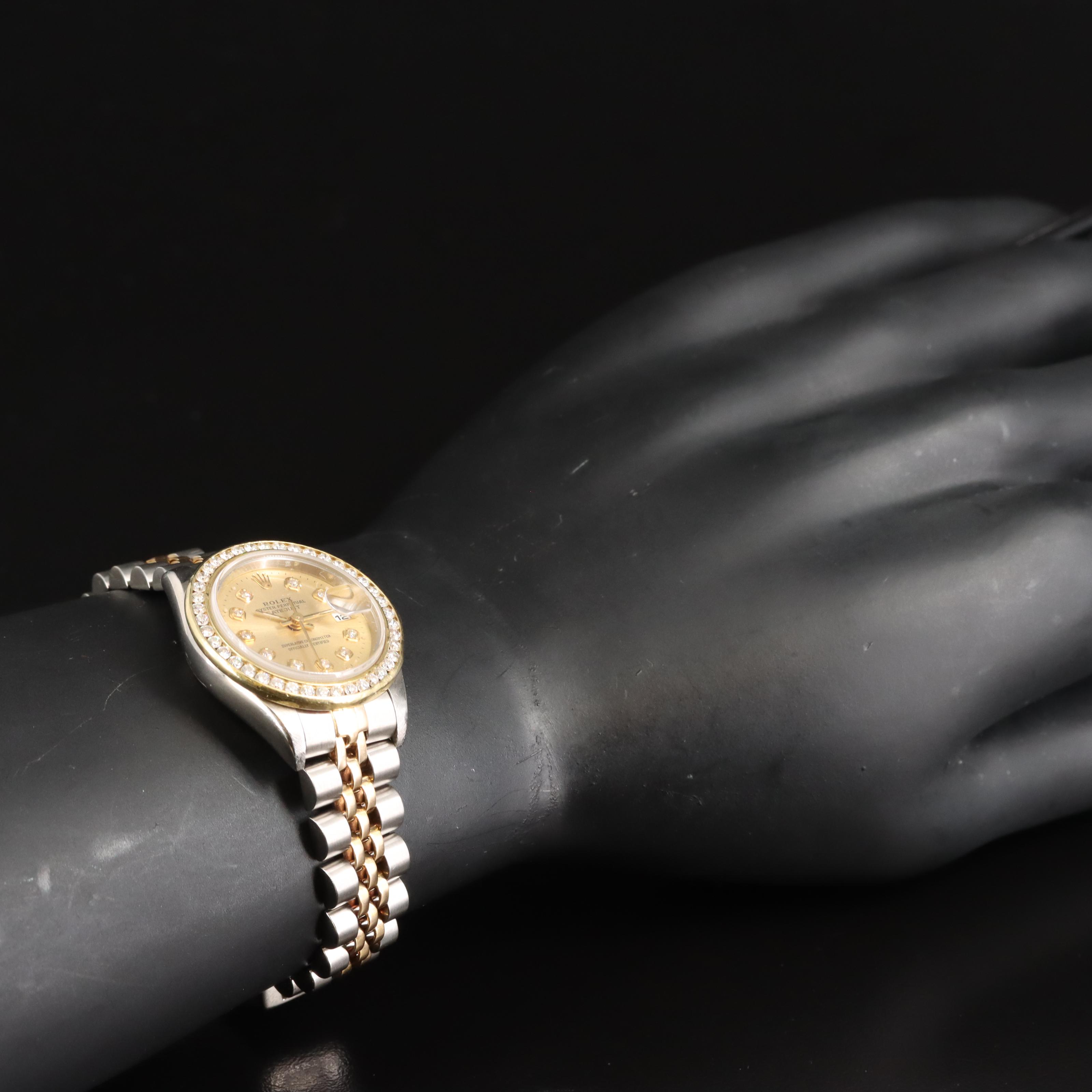 1998 Rolex Oyster Perpetual 1.18 CTW Diamond Watch