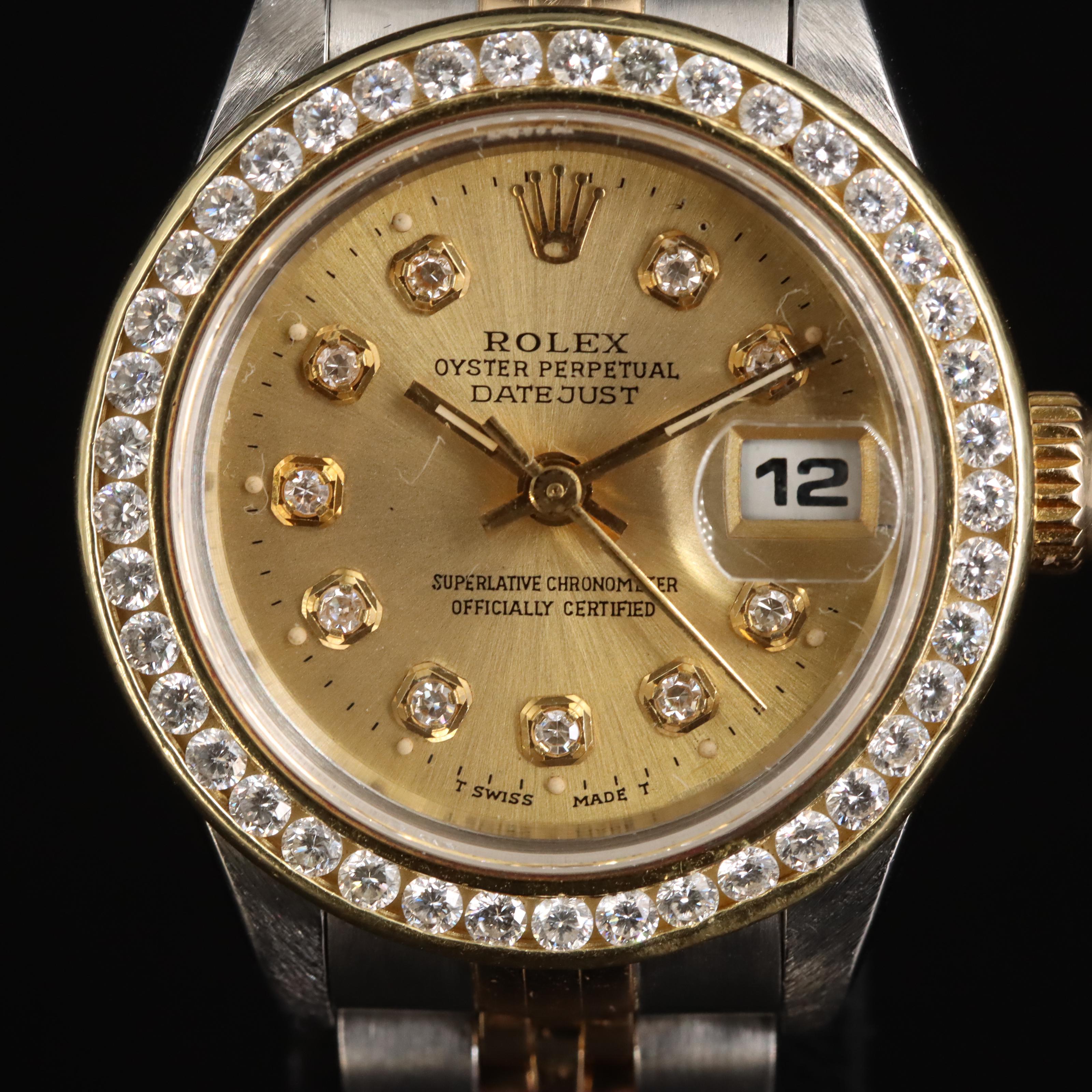 1998 Rolex Oyster Perpetual 1.18 CTW Diamond Watch