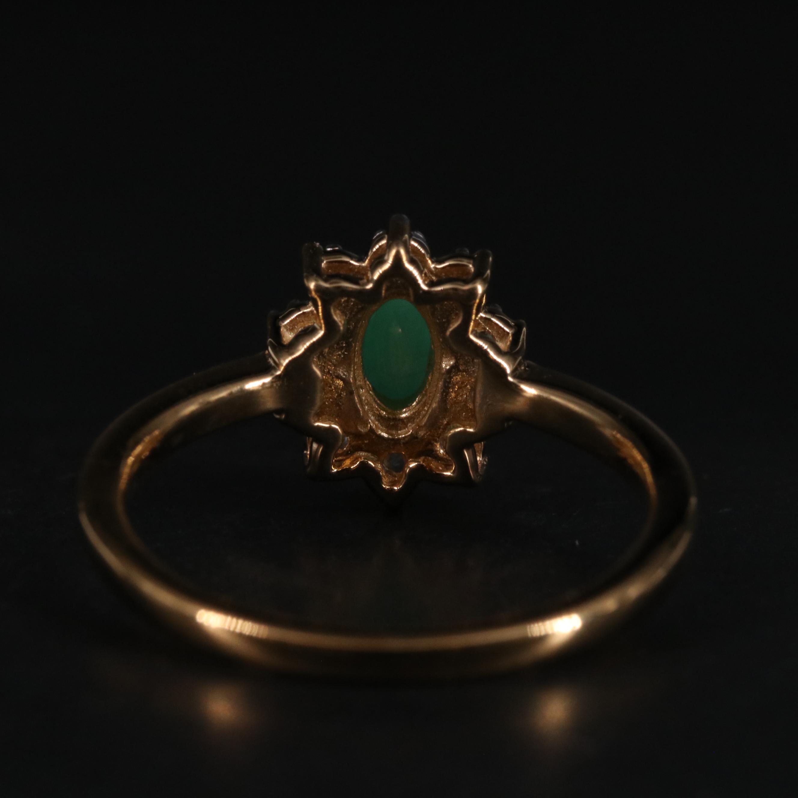 Sterling Silver Emerald and Topaz Ring