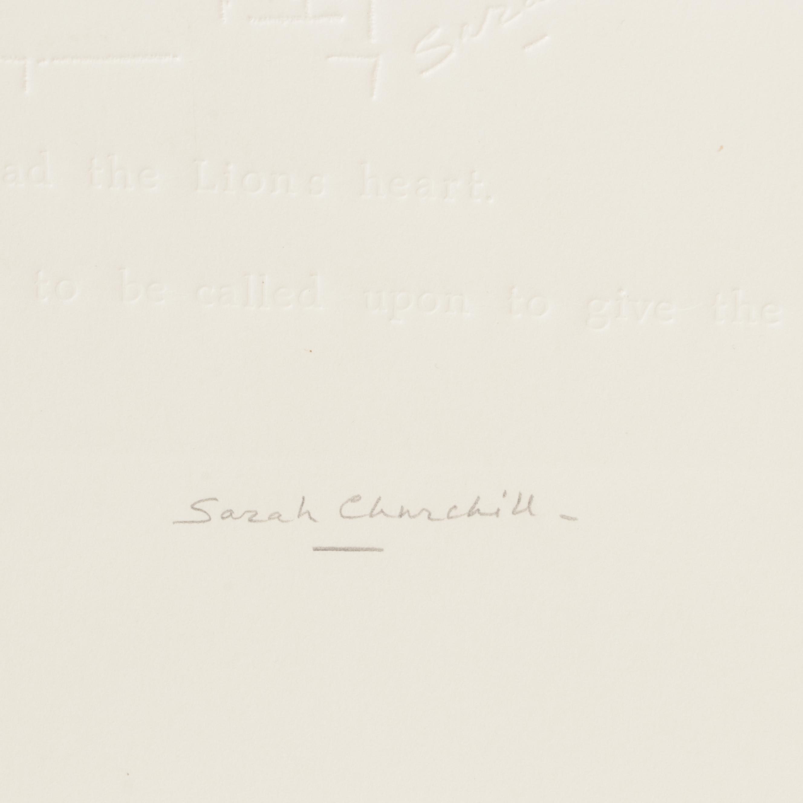 Curtis Hooper and Sarah Churchill Mixed Media Print From "Sir Winston" Suite