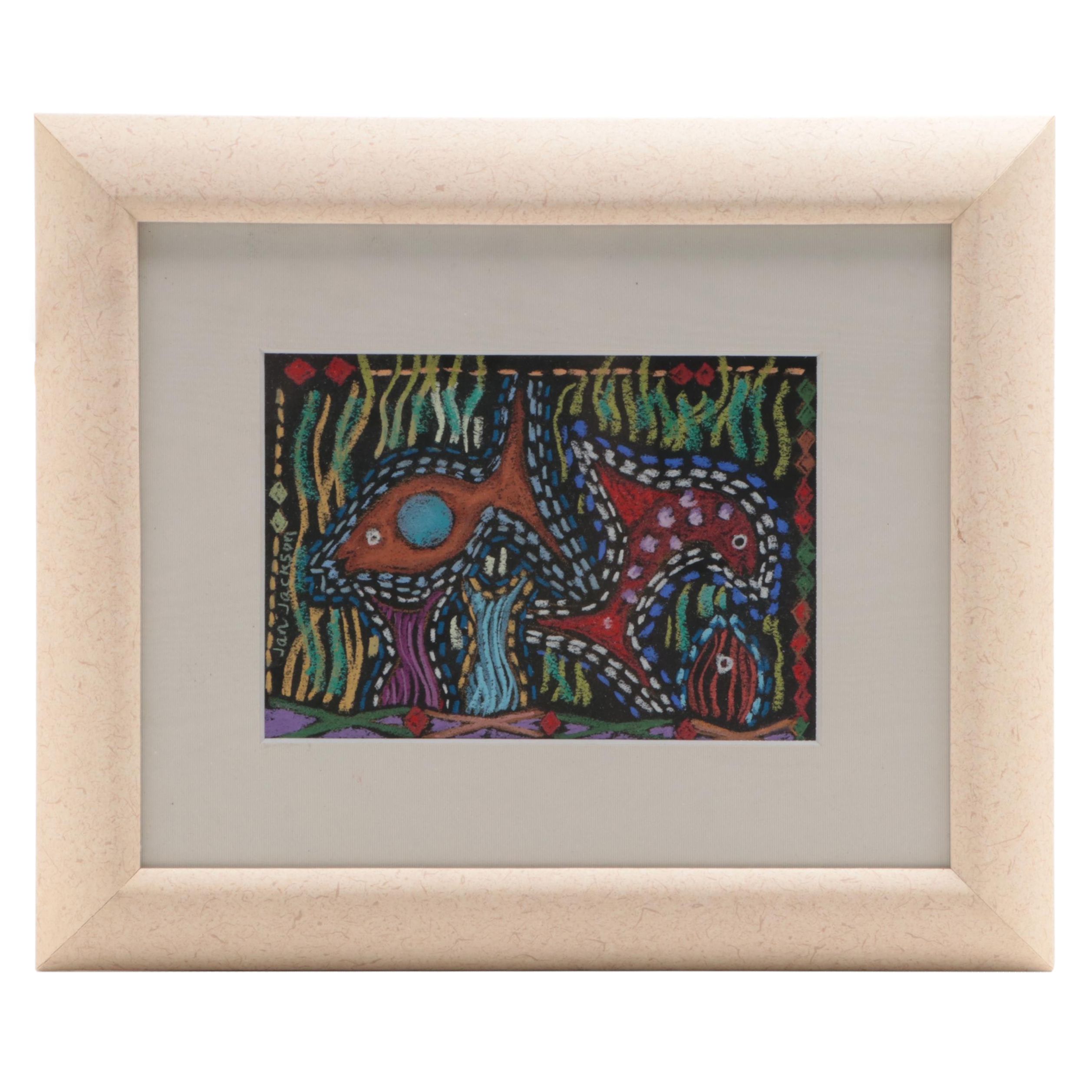 Janet Jackson Pastel Drawing "Some Sink, Some Swim"