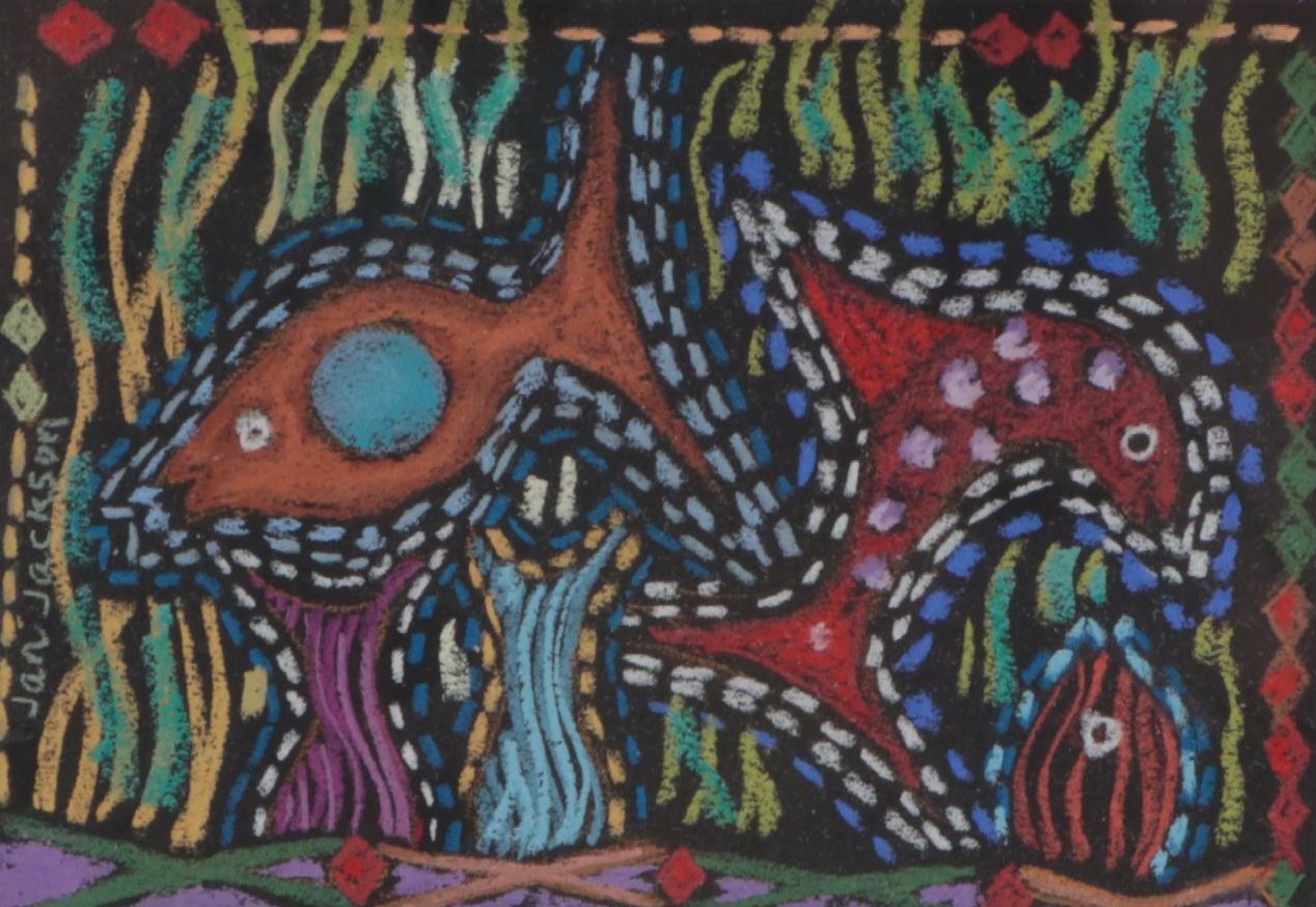 Janet Jackson Pastel Drawing "Some Sink, Some Swim"