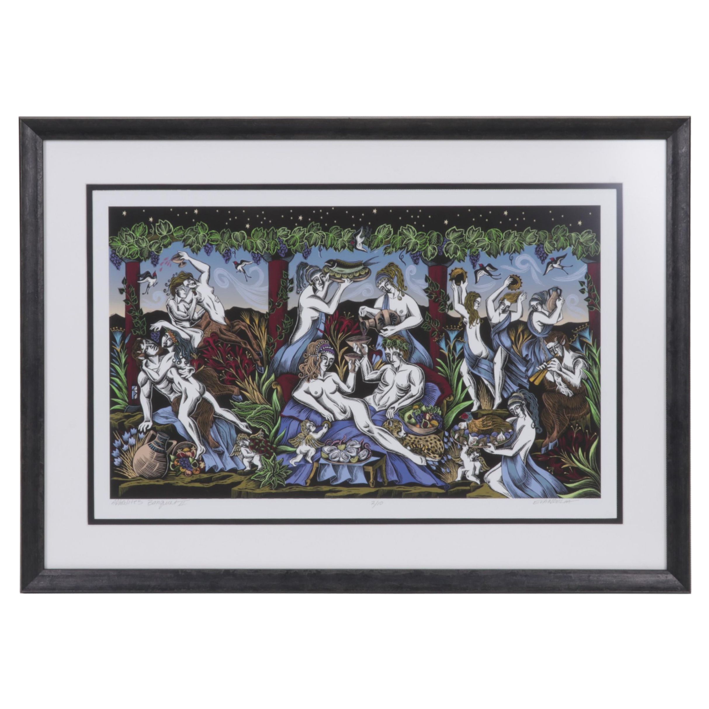 Evangelia Philippidis Giclée "Aphrodite's Banquet II," 21st Century