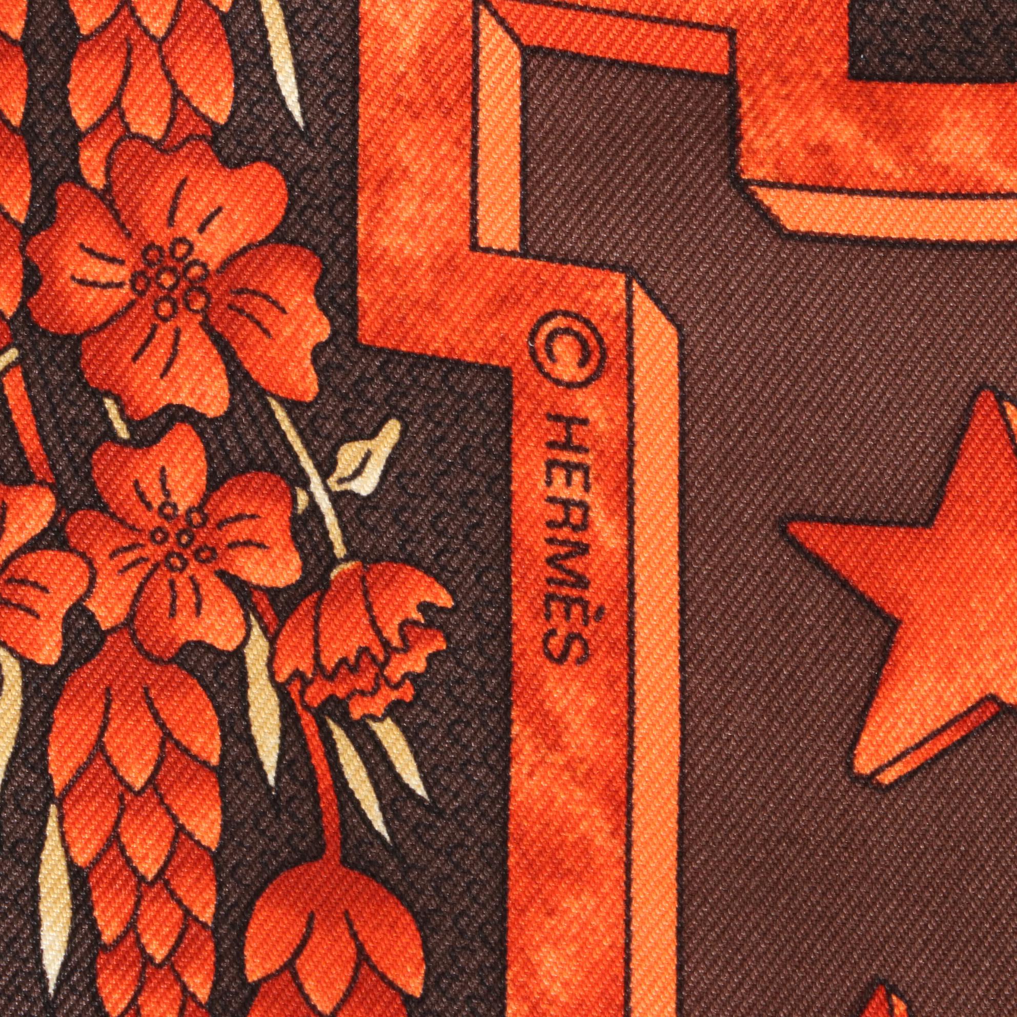 Hermès ''Gloria Soli'' Scarf 90 in Silk Twill