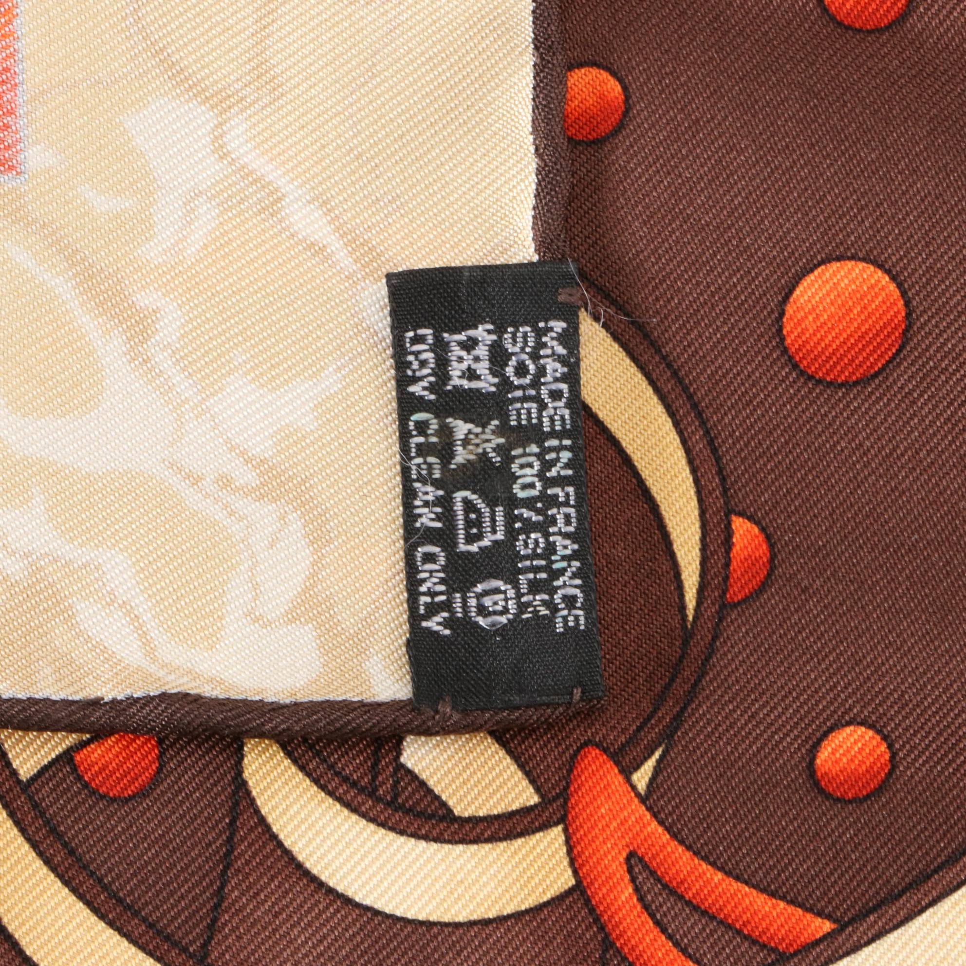 Hermès ''Gloria Soli'' Scarf 90 in Silk Twill