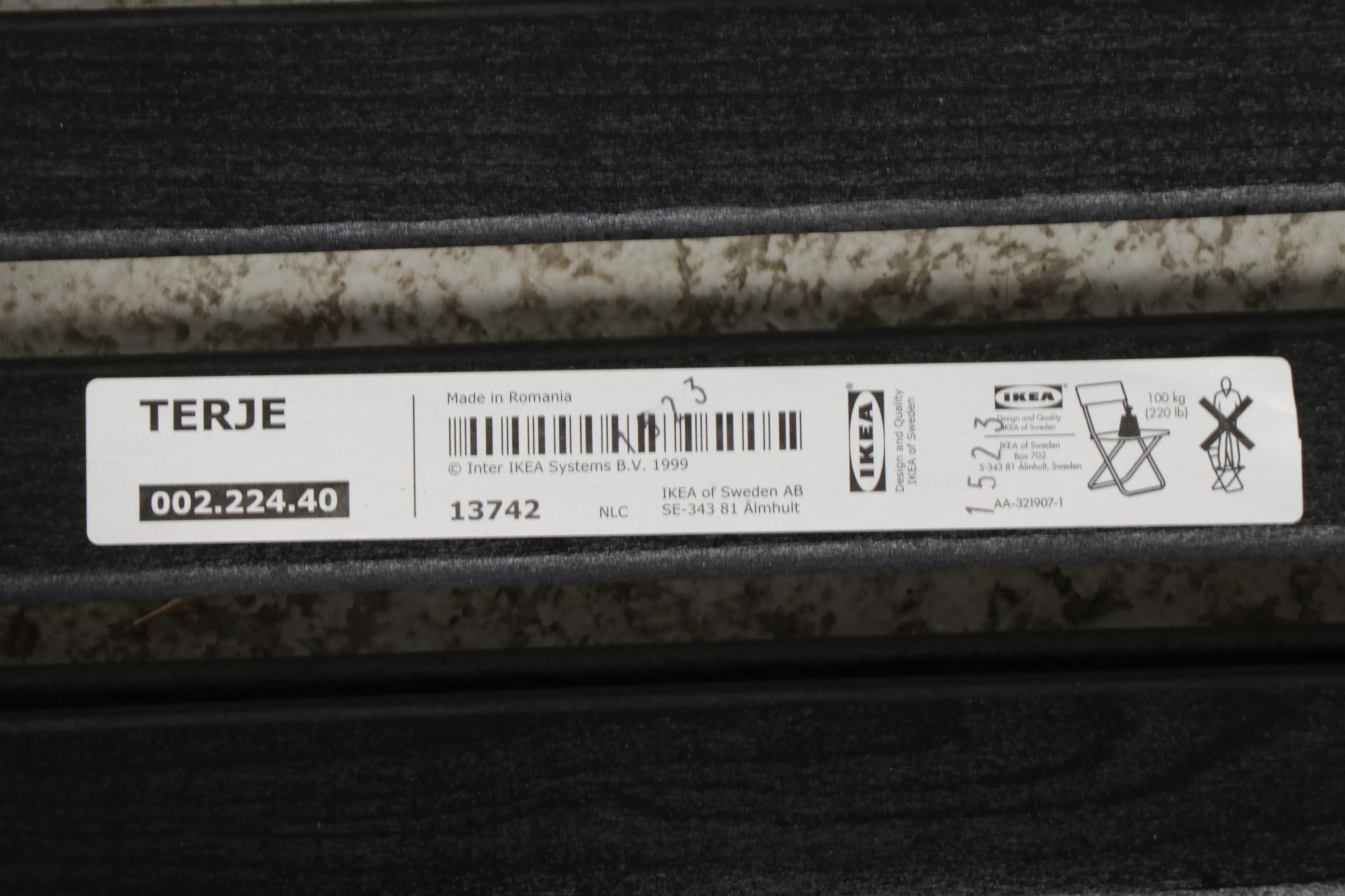 Four Contemporary IKEA "Terje" Beech Folding Chairs