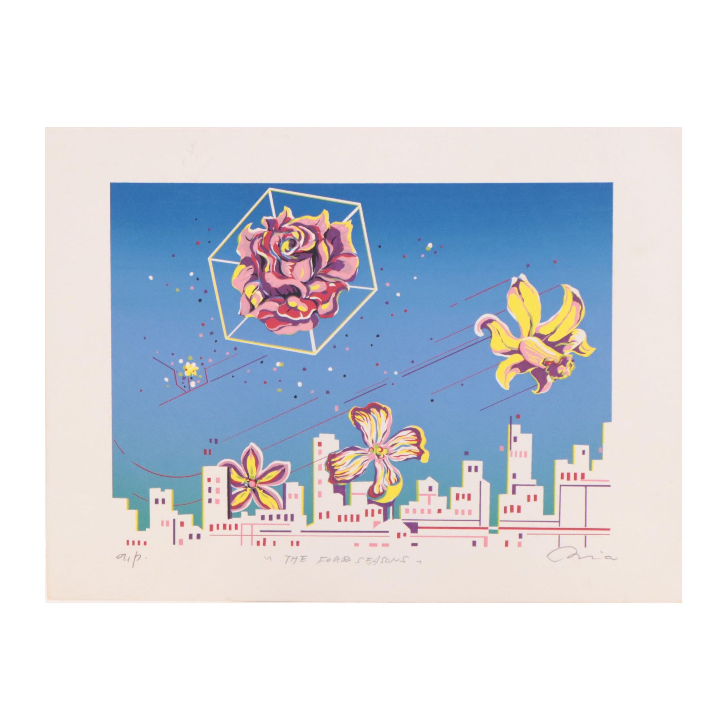 Surreal Serigraph "The Four Seasons"