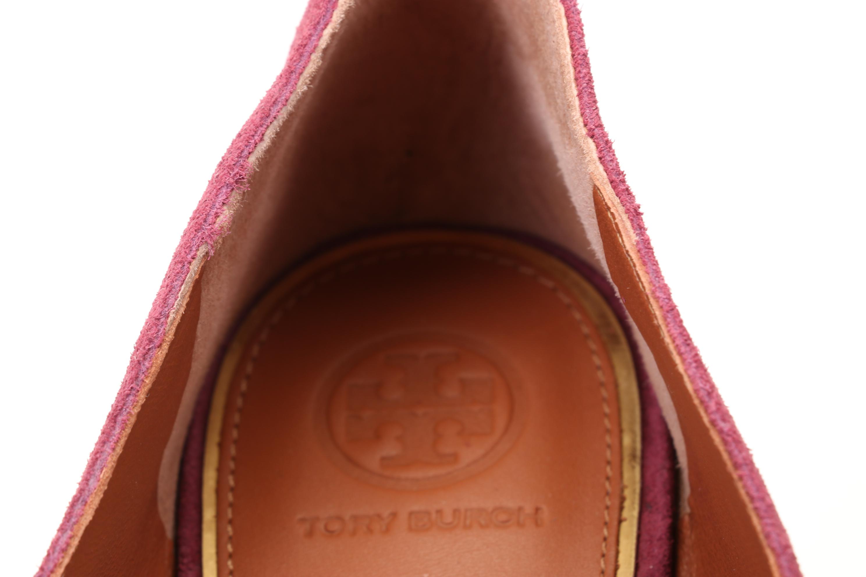 Tory Burch Metal Miller Loafers, Suede Evelyn and Leather Caterina Heels