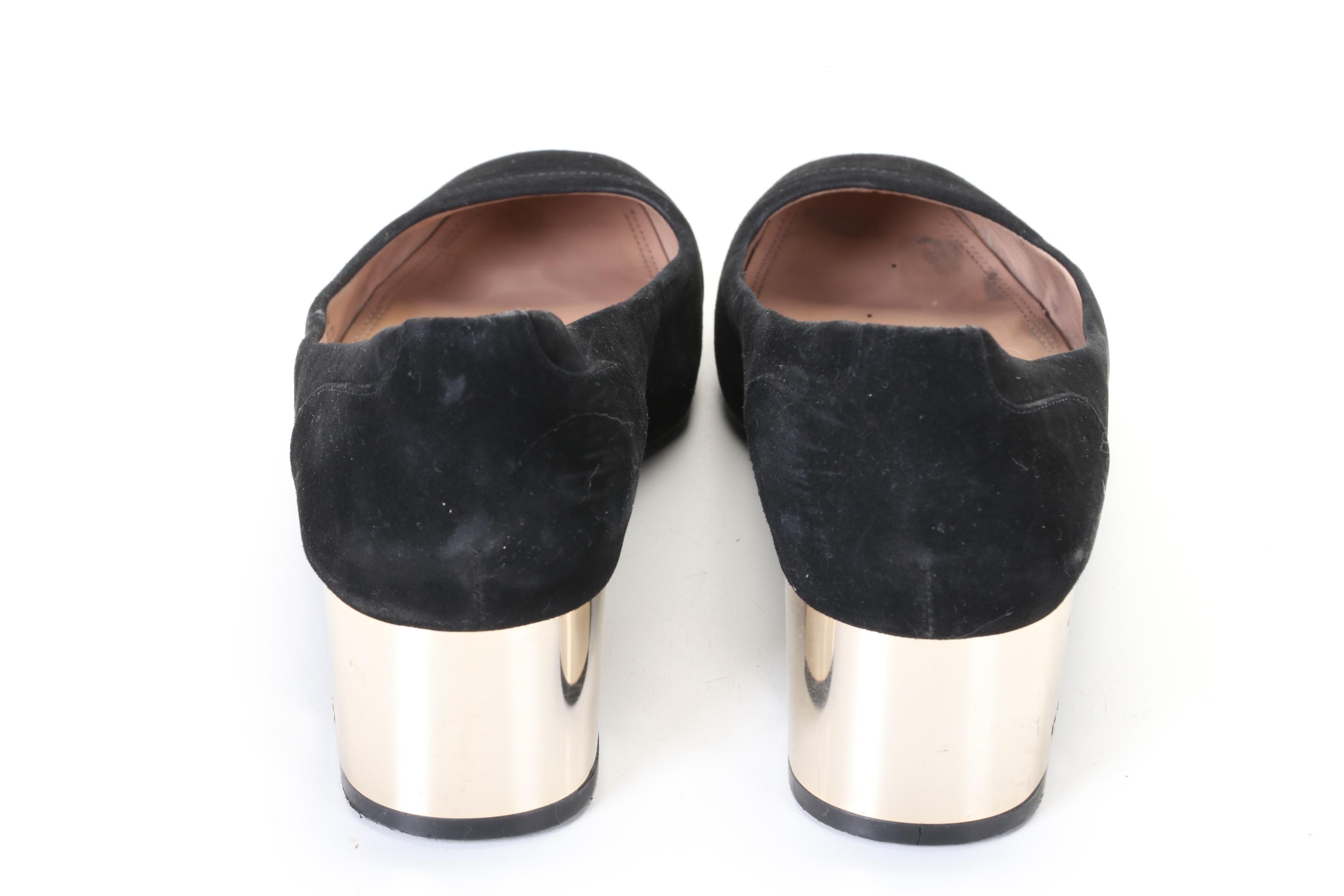 Tory Burch Metal Miller Loafers, Suede Evelyn and Leather Caterina Heels