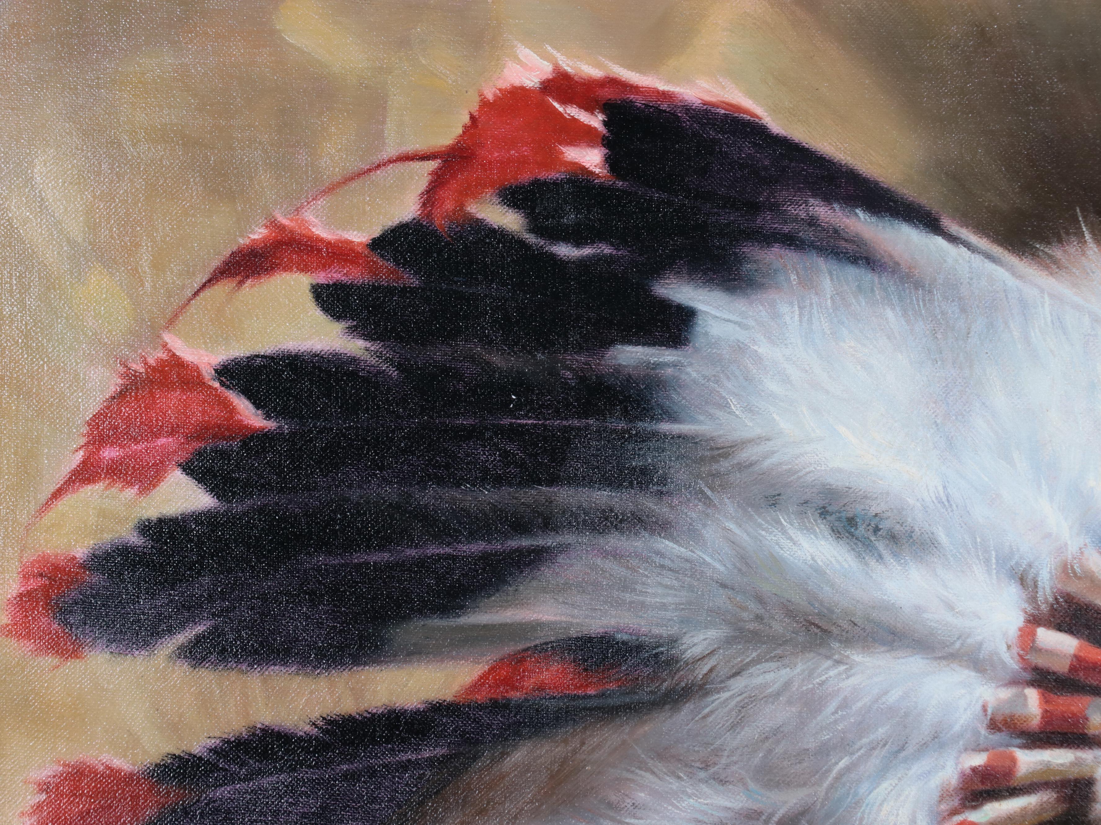 Thomas Native American Portrait Oil Painting, 21st Century