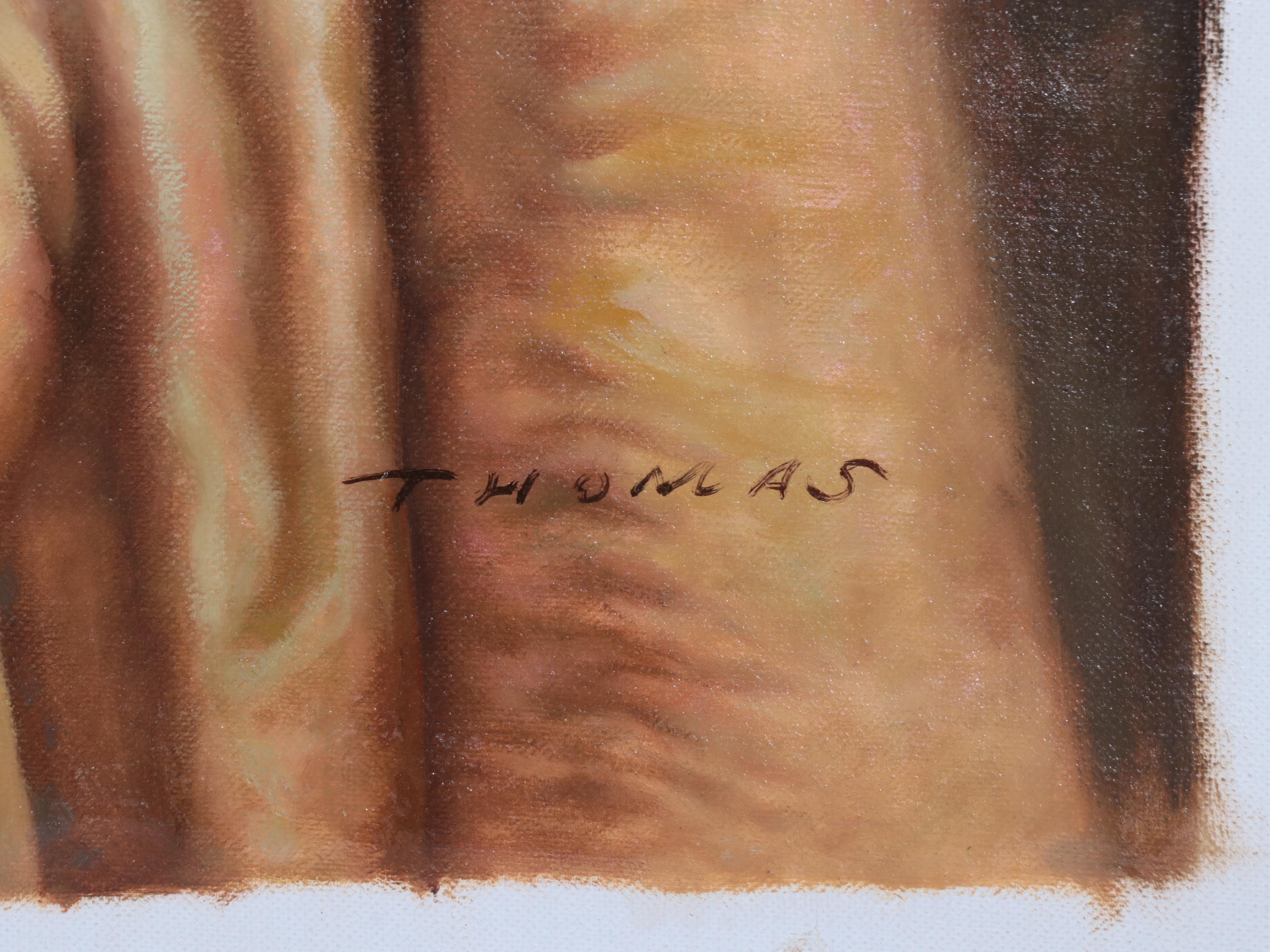 Thomas Native American Portrait Oil Painting, 21st Century