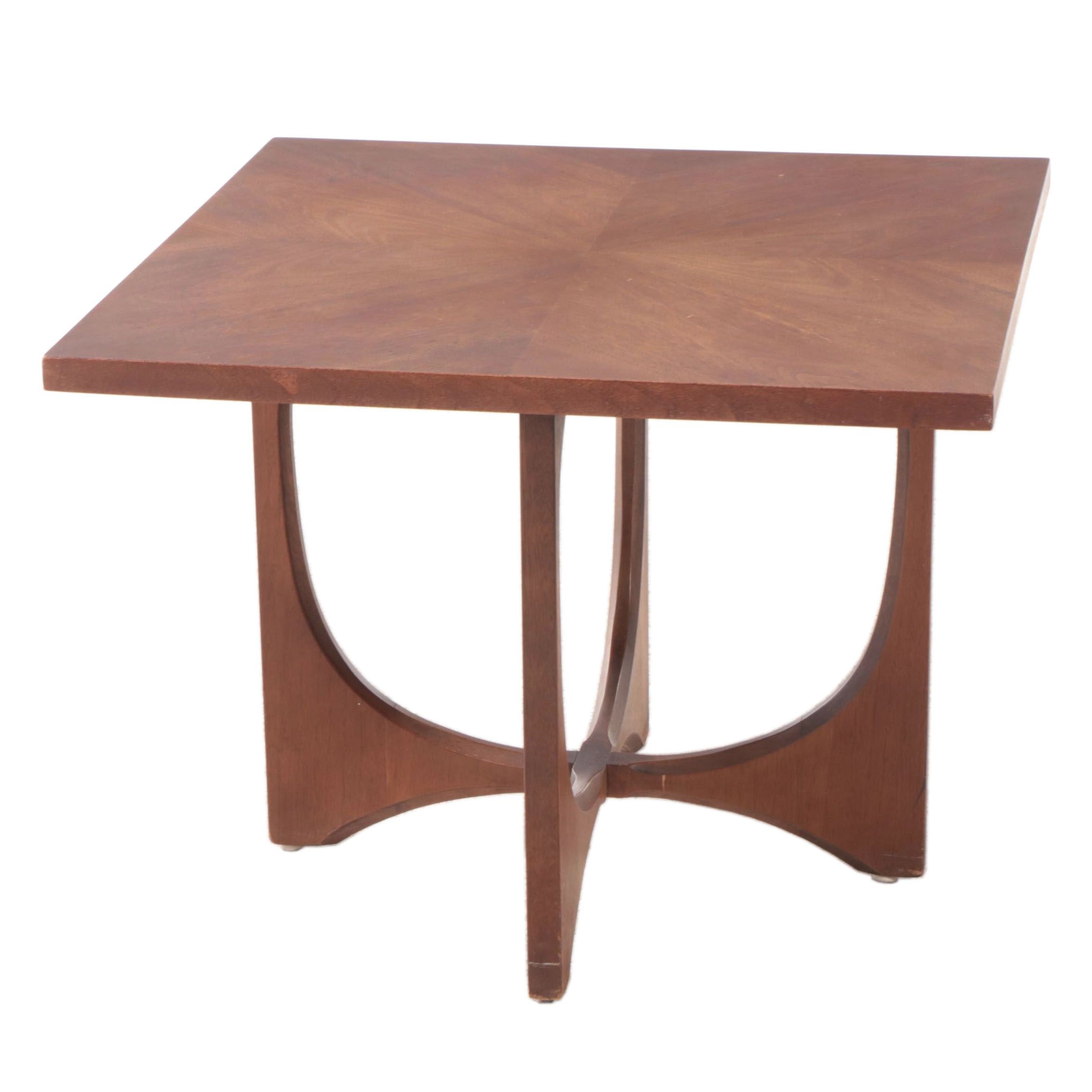 Broyhill "Brasilia" Mid Century Modern Walnut Side Table