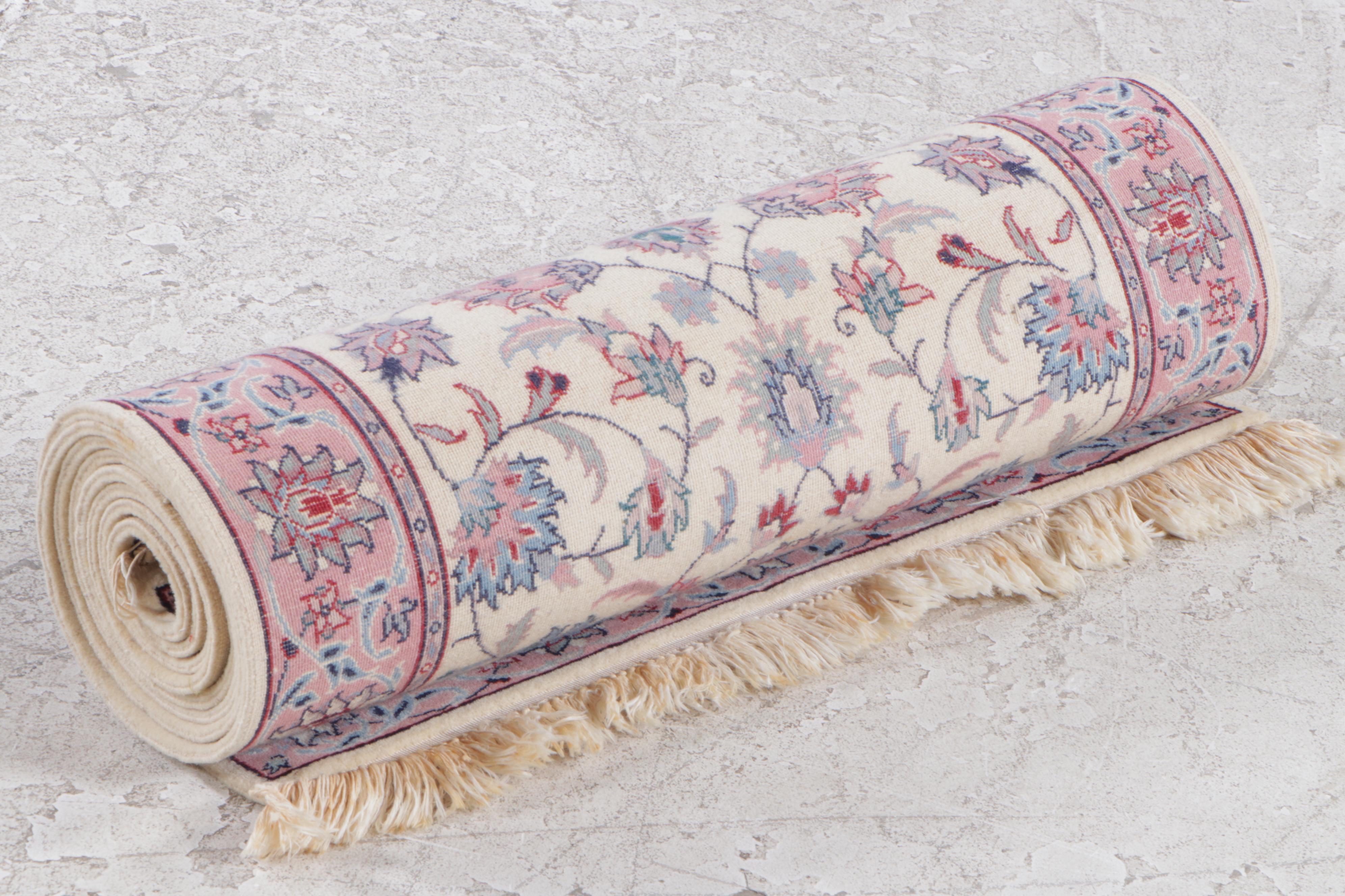 2'7 x 12'2 Hand-Knotted Indian Agra Carpet Runner