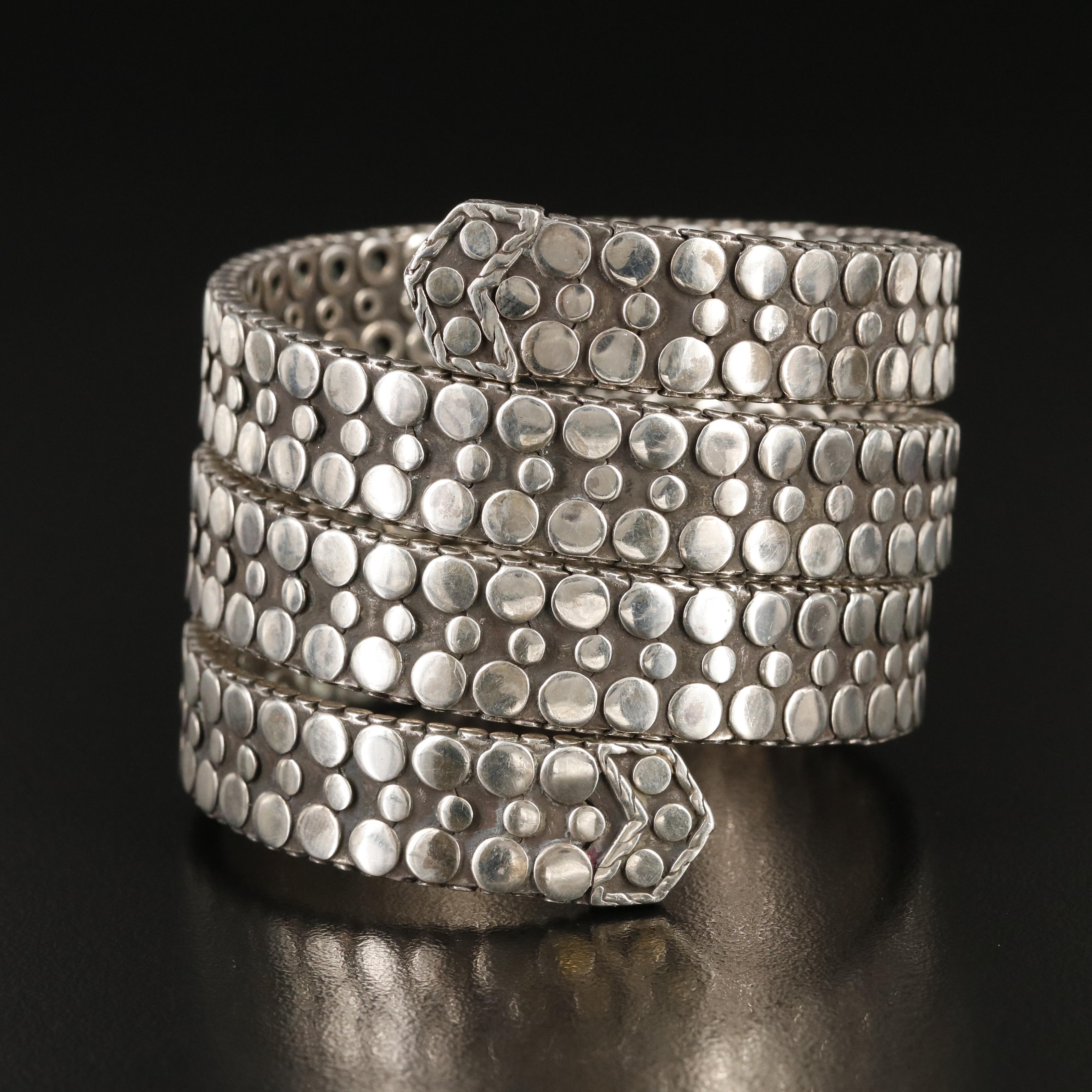 John Hardy Sterling Triple Coil Bracelet