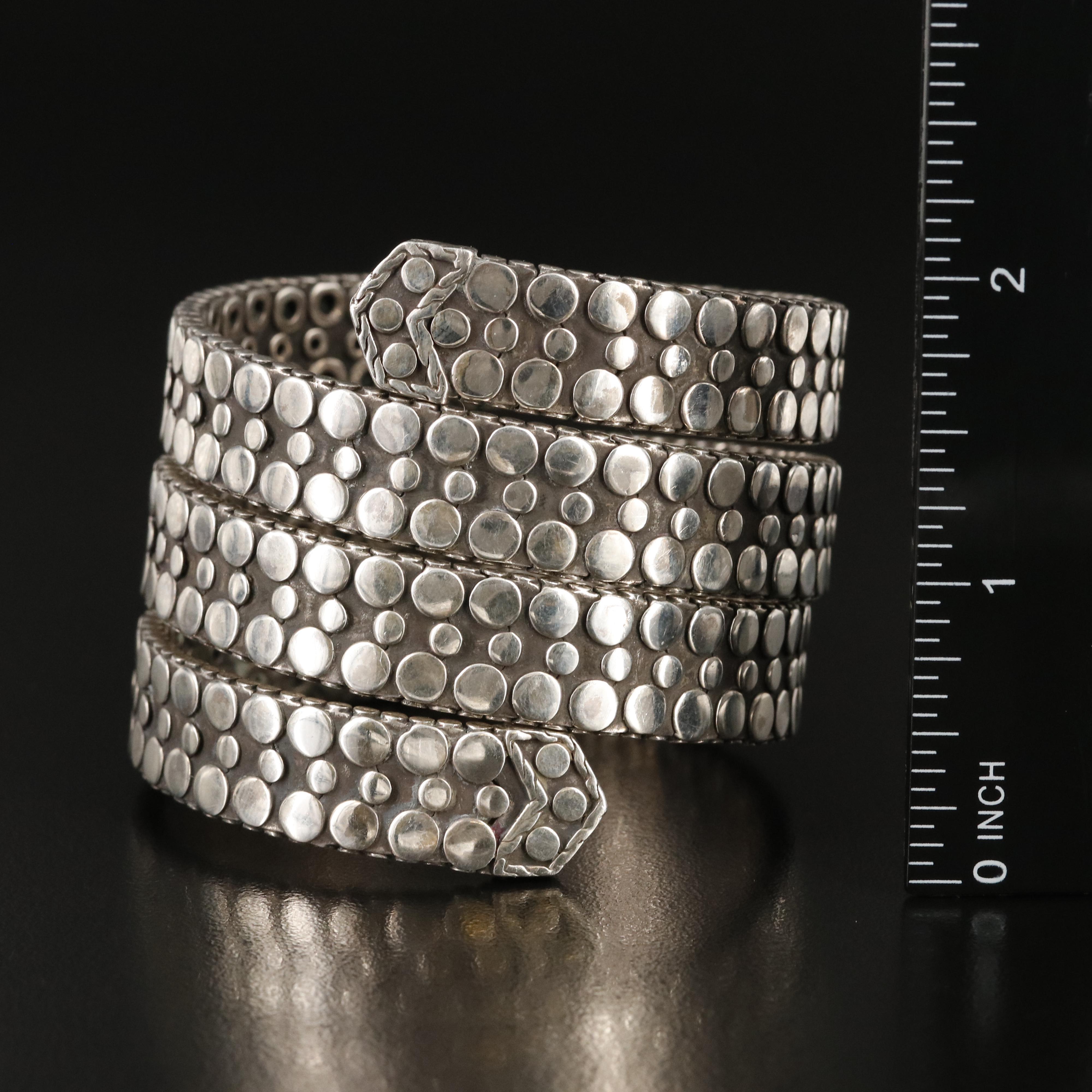 John Hardy Sterling Triple Coil Bracelet