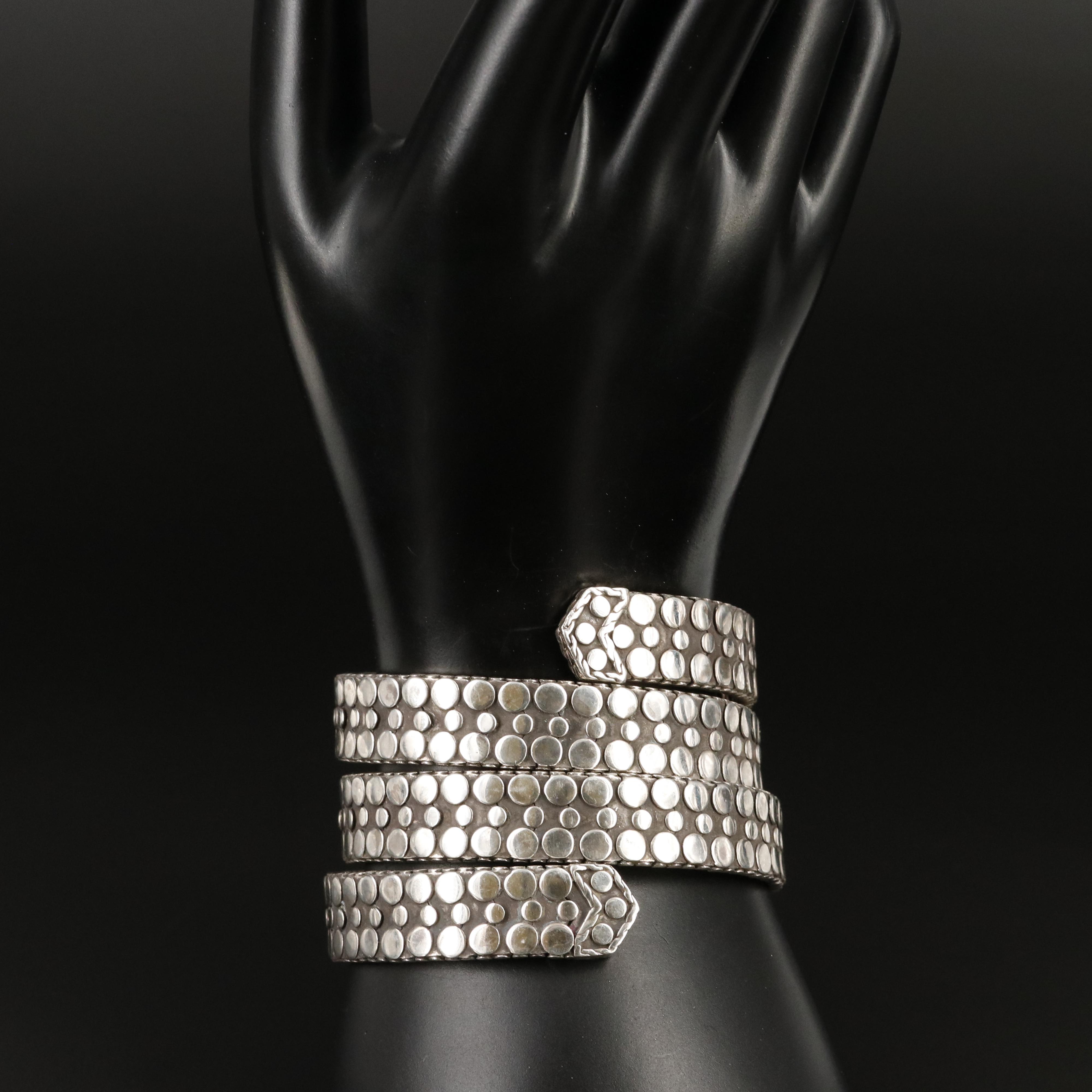 John Hardy Sterling Triple Coil Bracelet