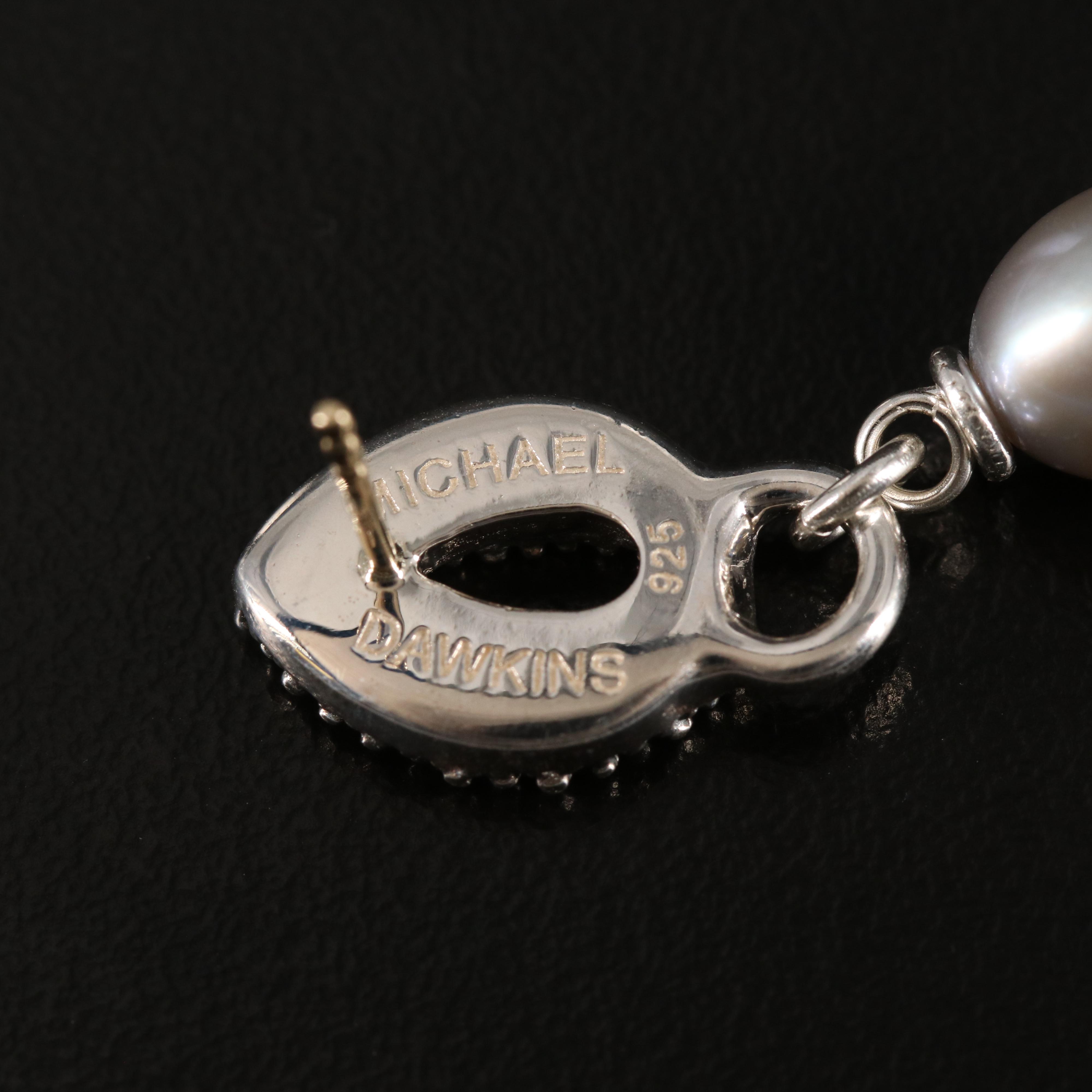 Michael Dawkins Pearl Earrings in Sterling