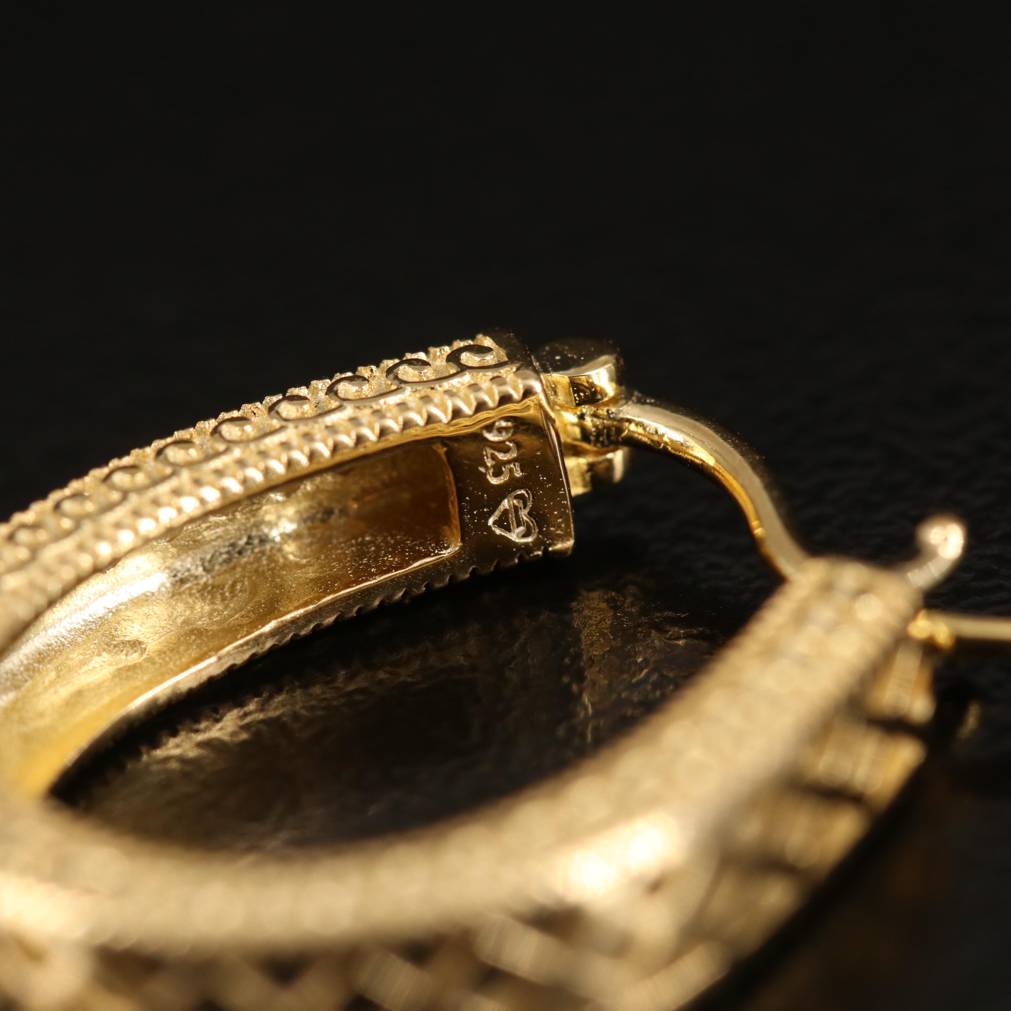 Diamond Hoop Earrings in Sterling