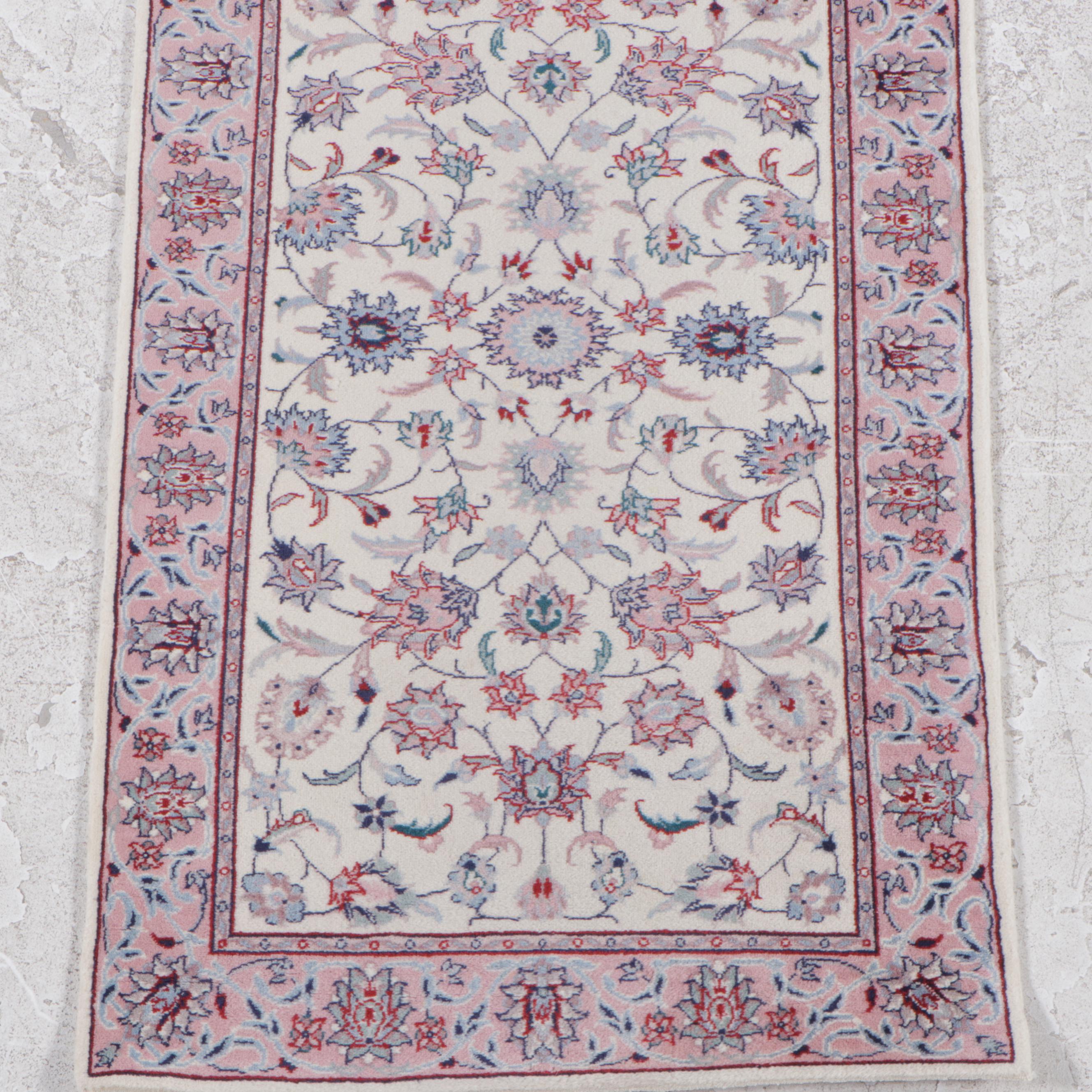 2'7 x 13'6 Hand-Knotted Indian Agra Carpet Runner