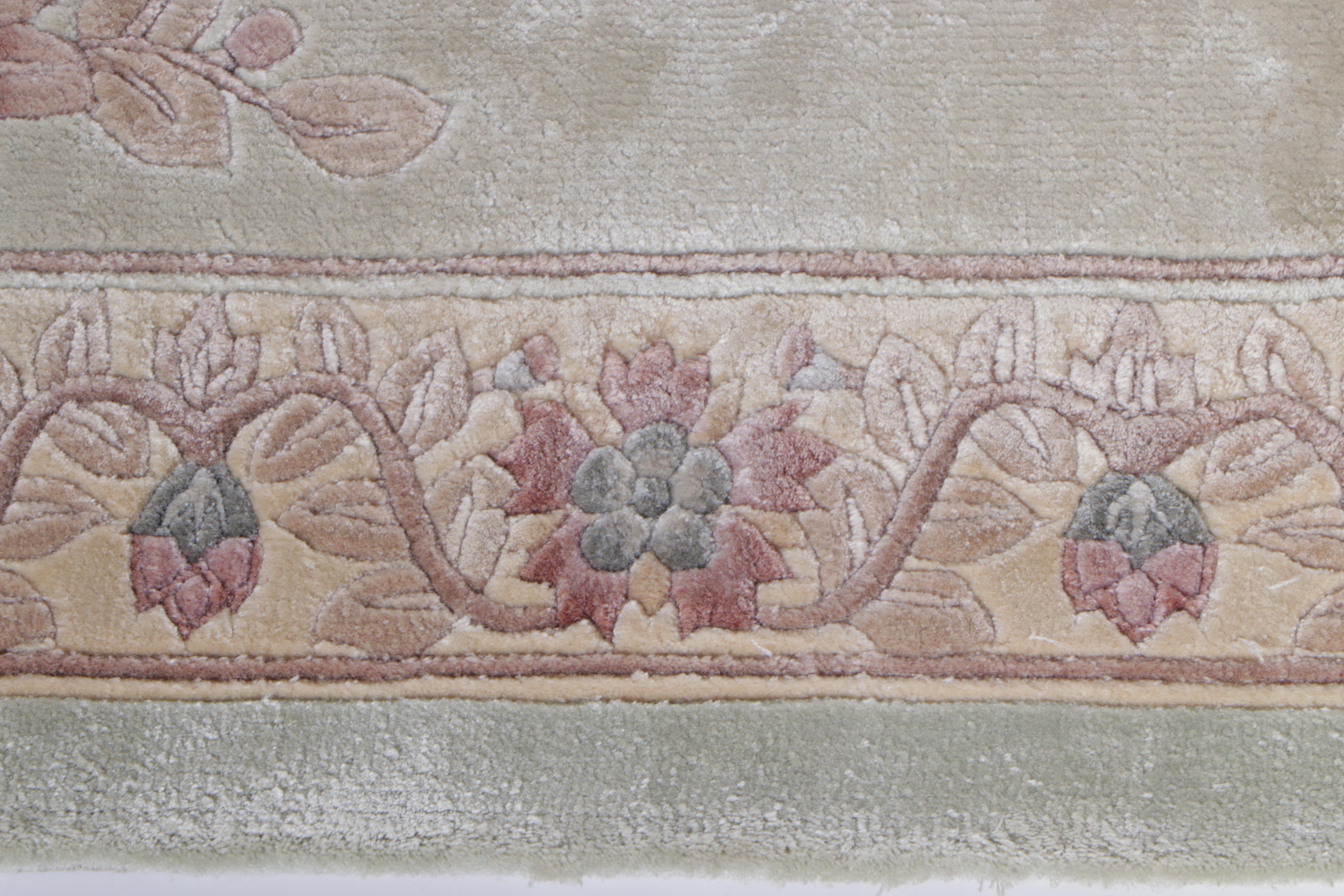 2' x 4'7 Hand-Knotted Chinese Peking Carved Accent Rug