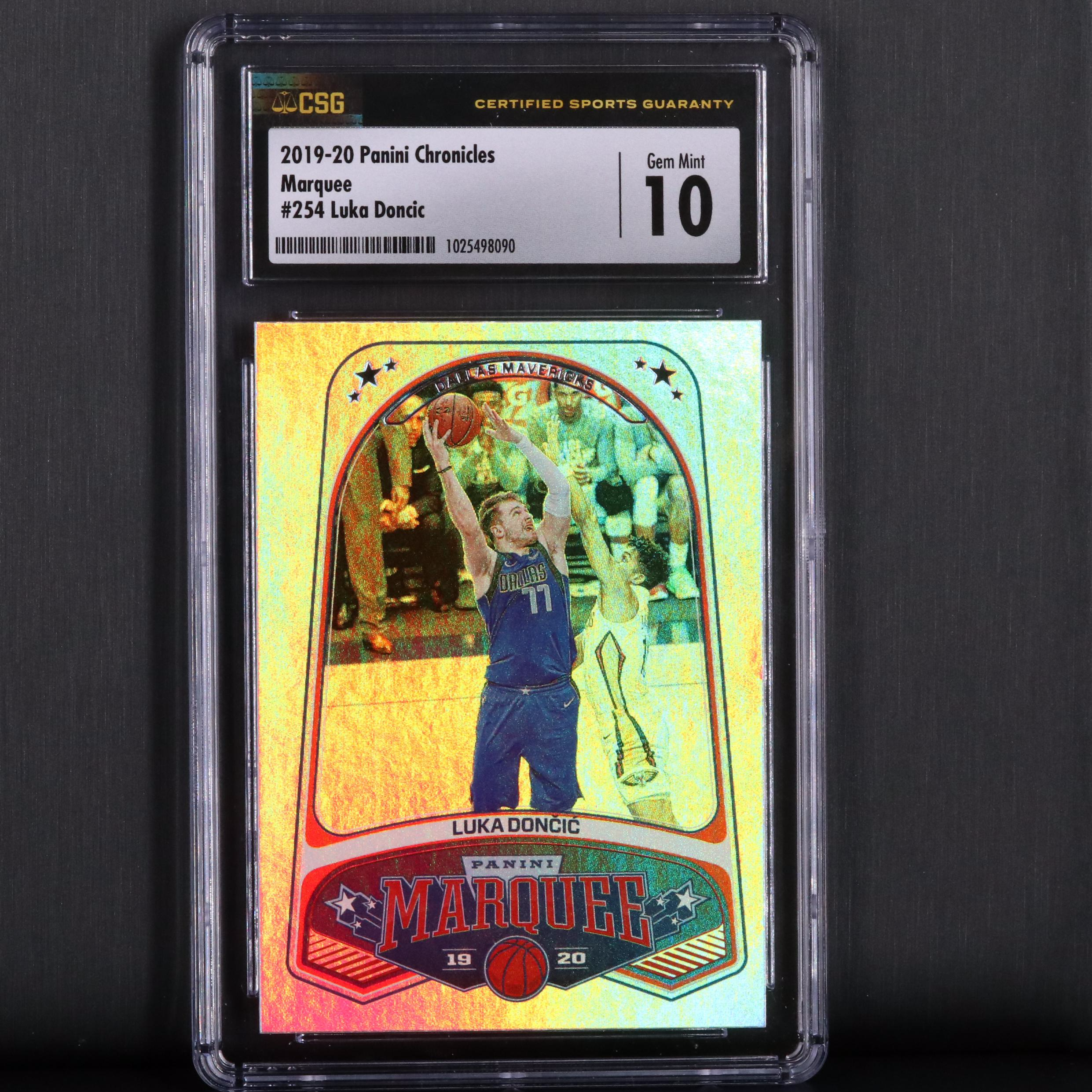 2019-20 Panini Chronicles Luka Doncic Marquee #254 Grade 10 Basketball Card