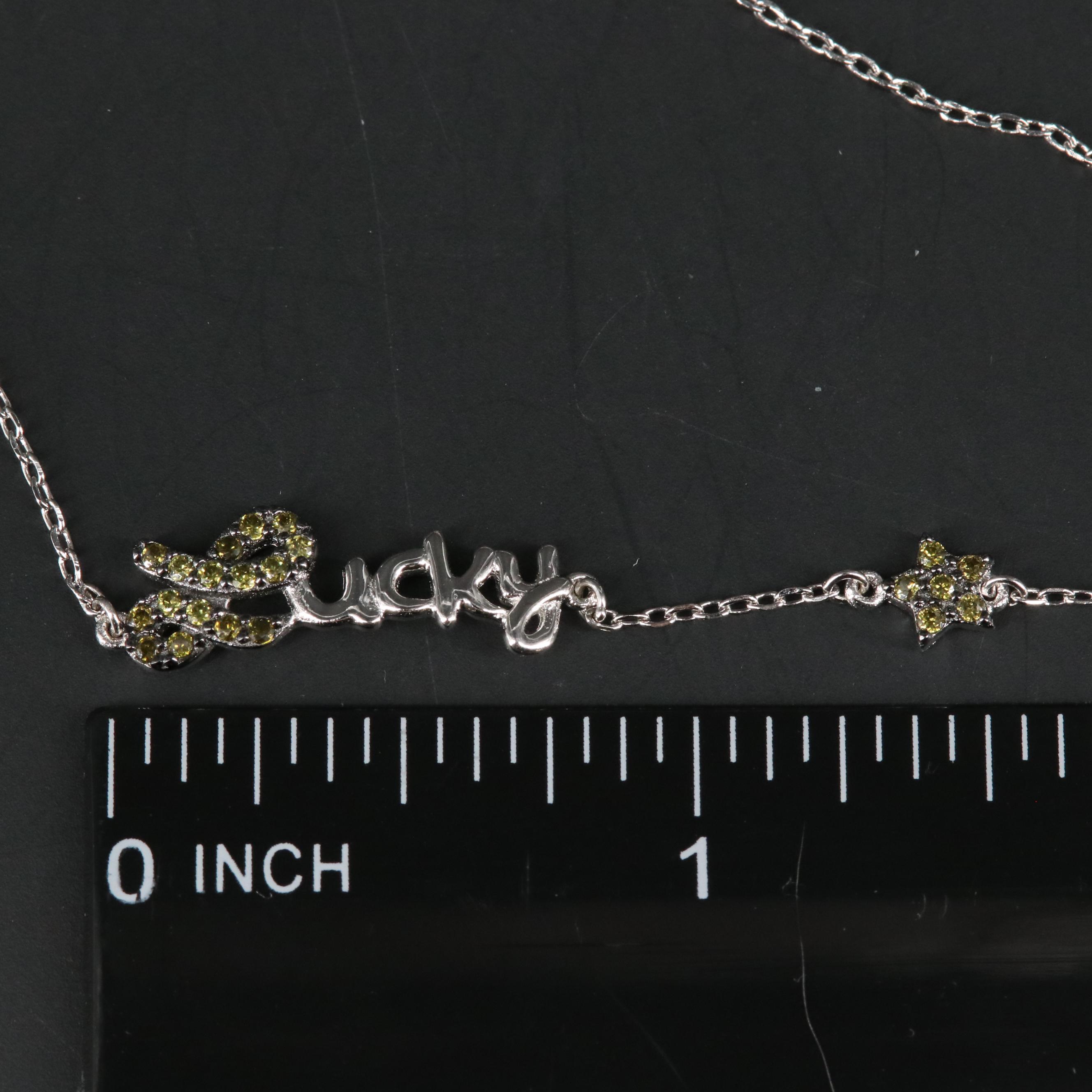 Sterling Cubic Zirconia "Lucky" Bracelet