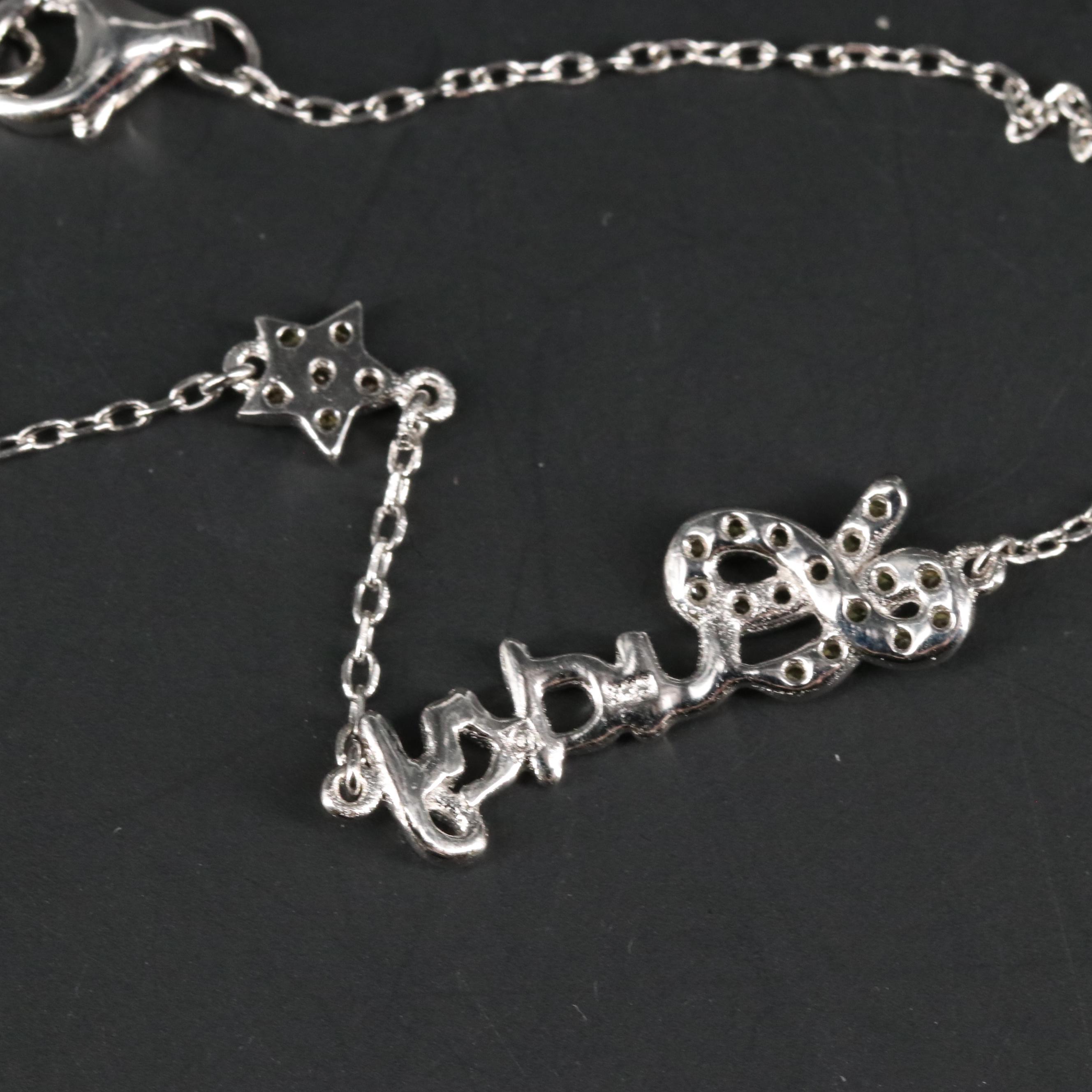 Sterling Cubic Zirconia "Lucky" Bracelet