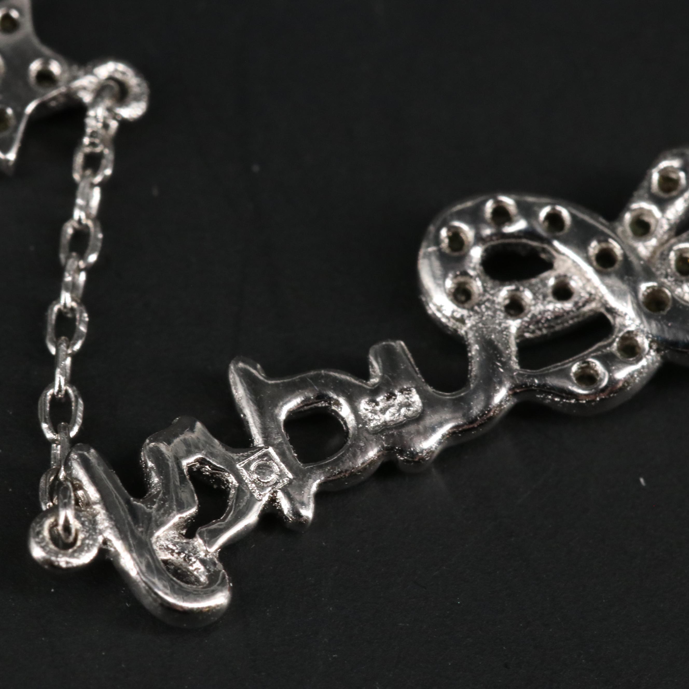 Sterling Cubic Zirconia "Lucky" Bracelet