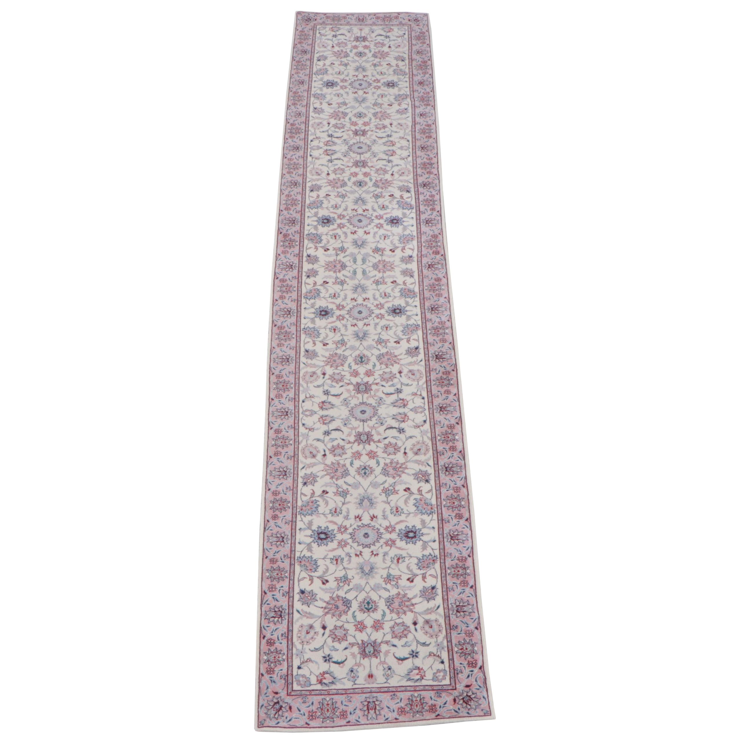 2'7 x 13'6 Hand-Knotted Indian Agra Carpet Runner