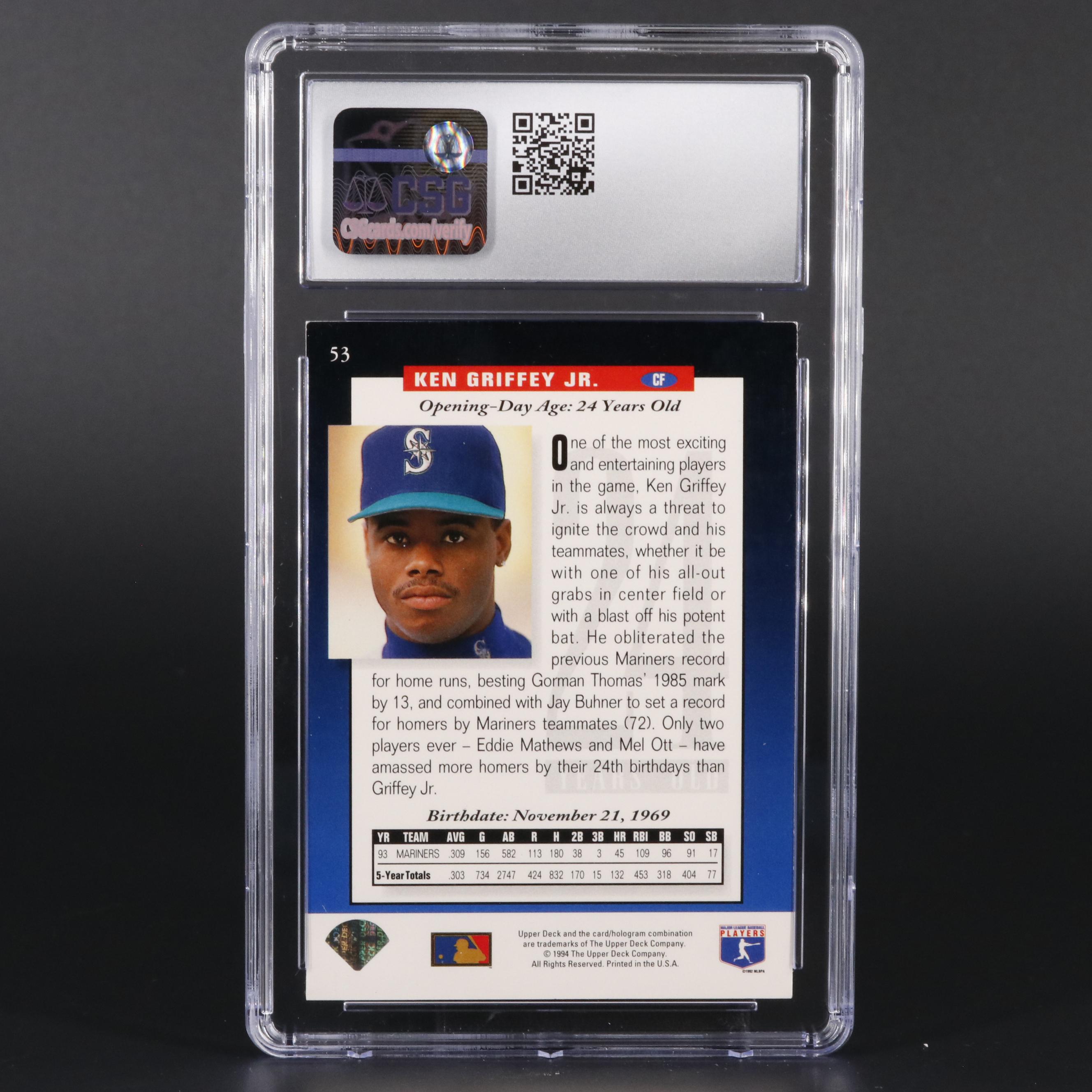 1994 Upper Deck Ken Griffey Jr. #53 Future is Now Electric Diamond Baseball Card