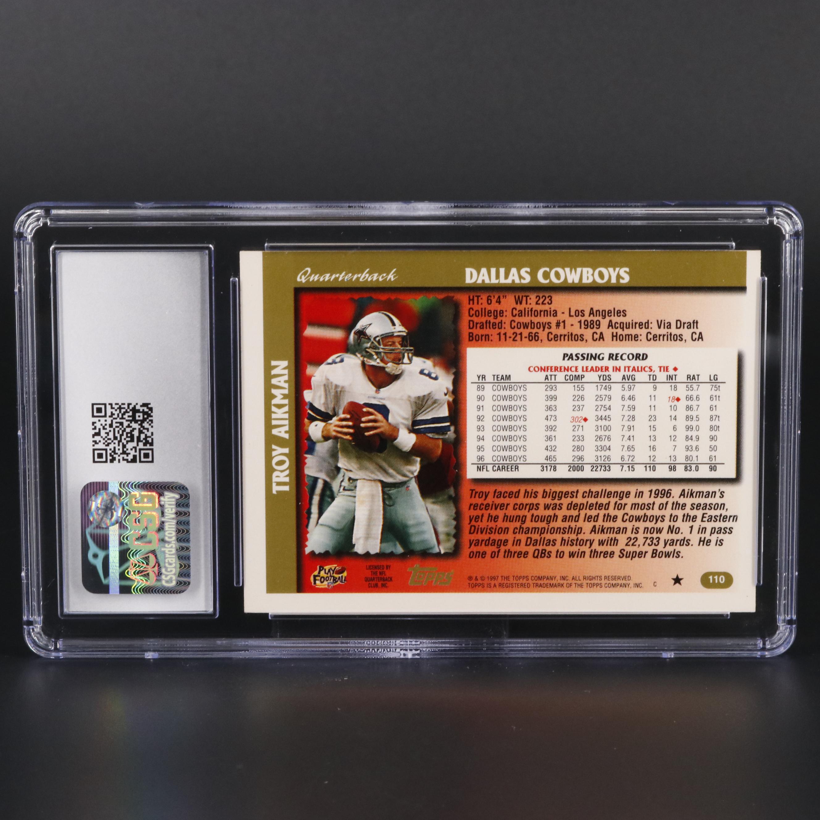 1997 Topps Troy Aikman #110 Football Card