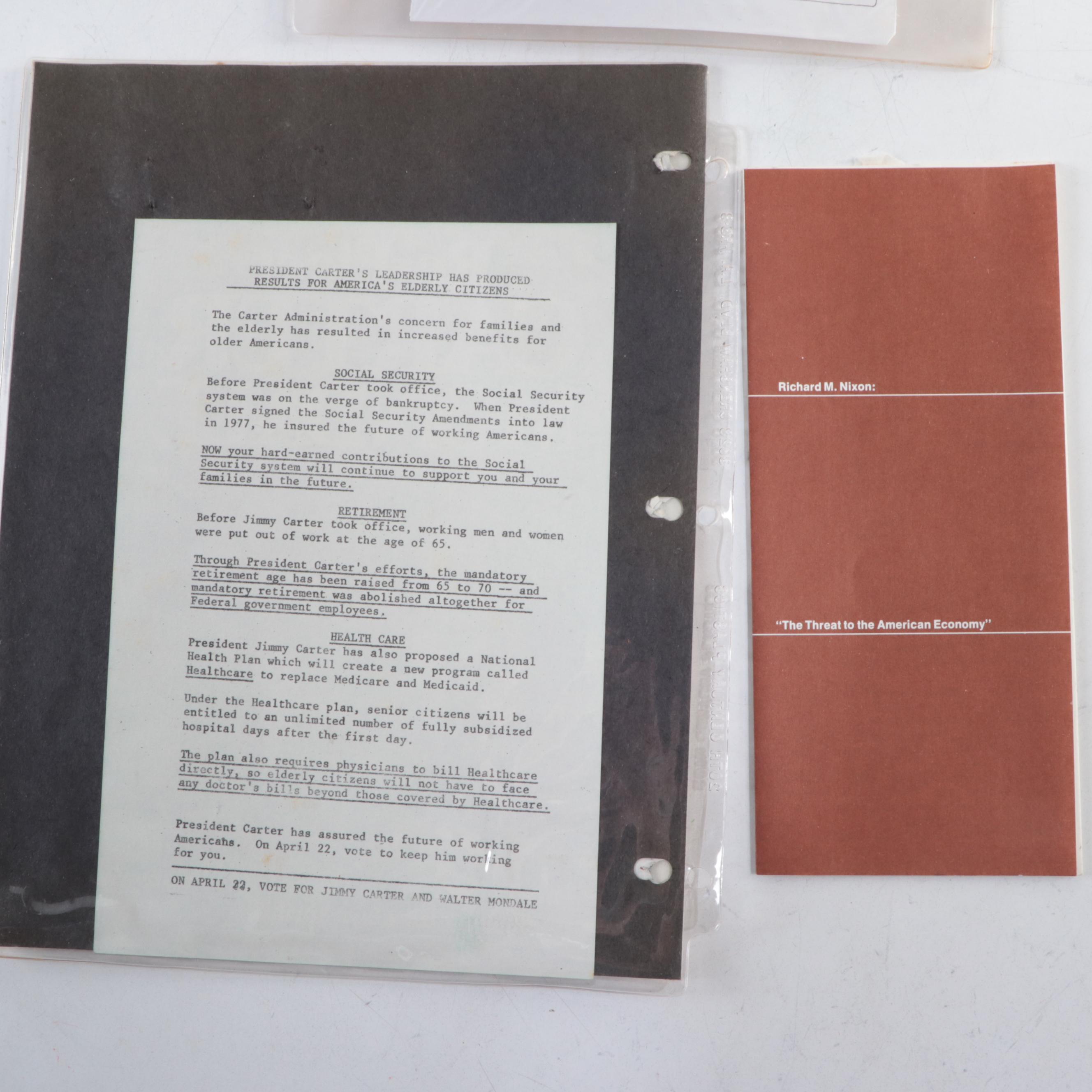 Signed "The Blood of Abraham" with Jimmy Carter and Other Political Memorabilia