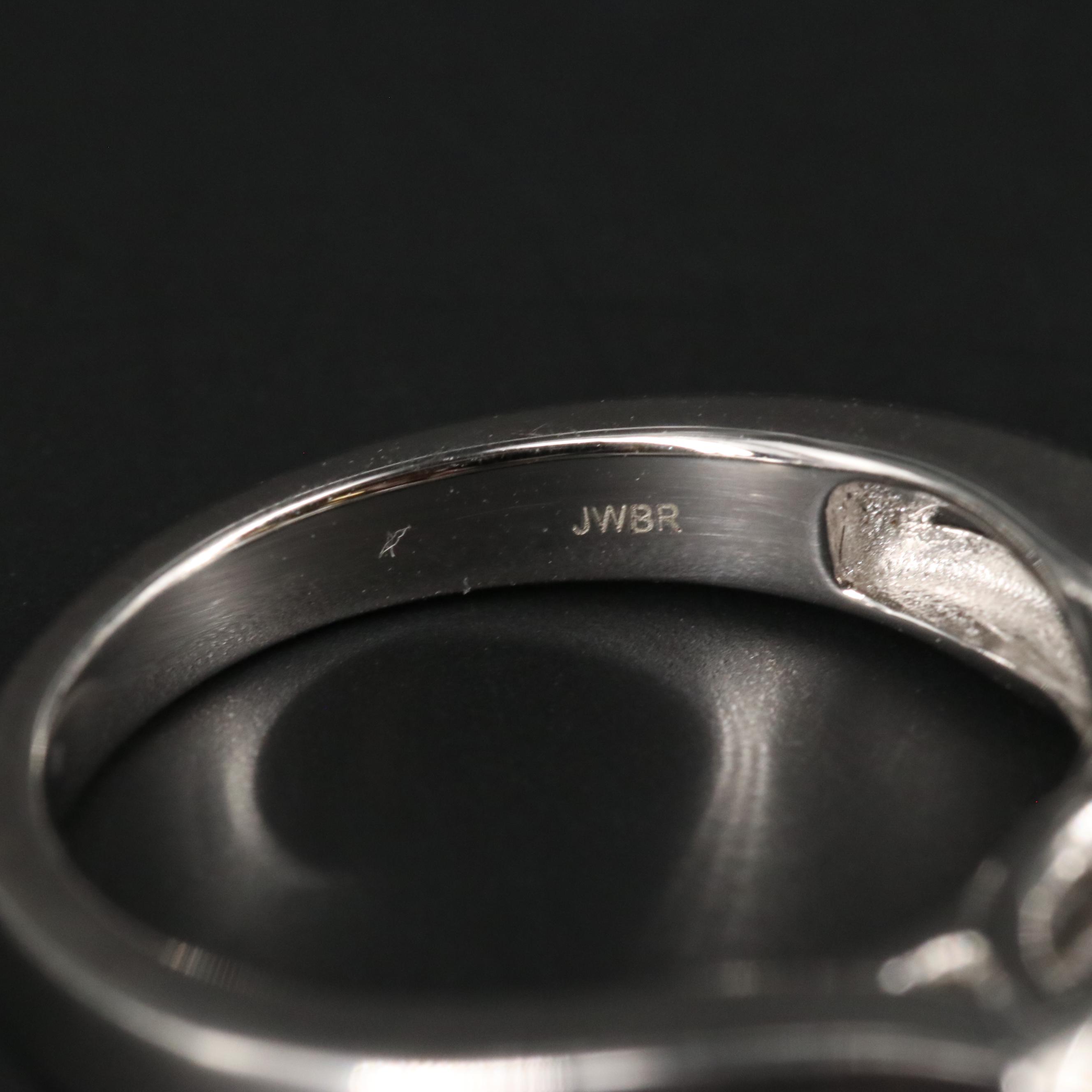 Sterling Silver Sapphire and Diamond Ring