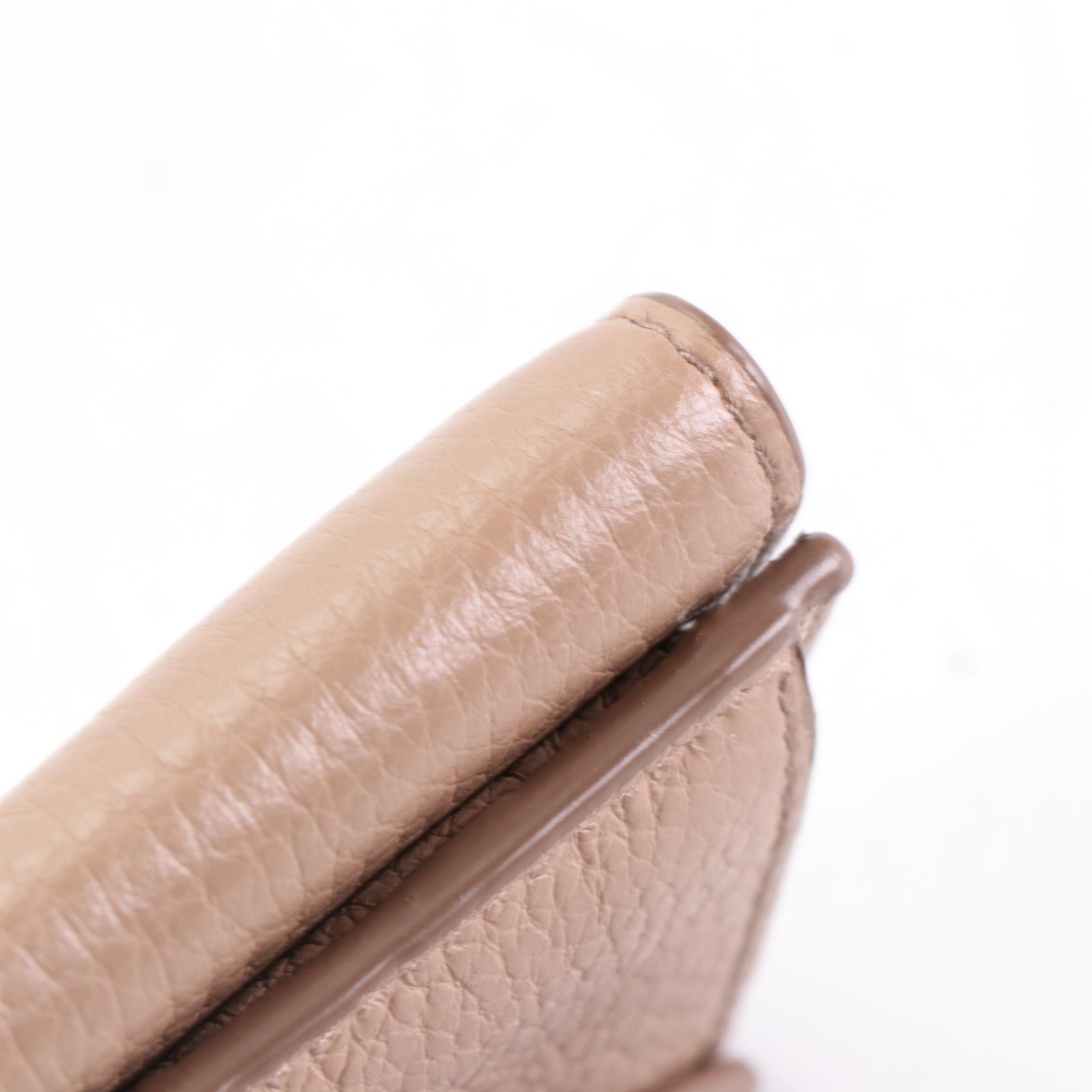 Prada Compact Trifold Wallet in Vitello Daino Leather