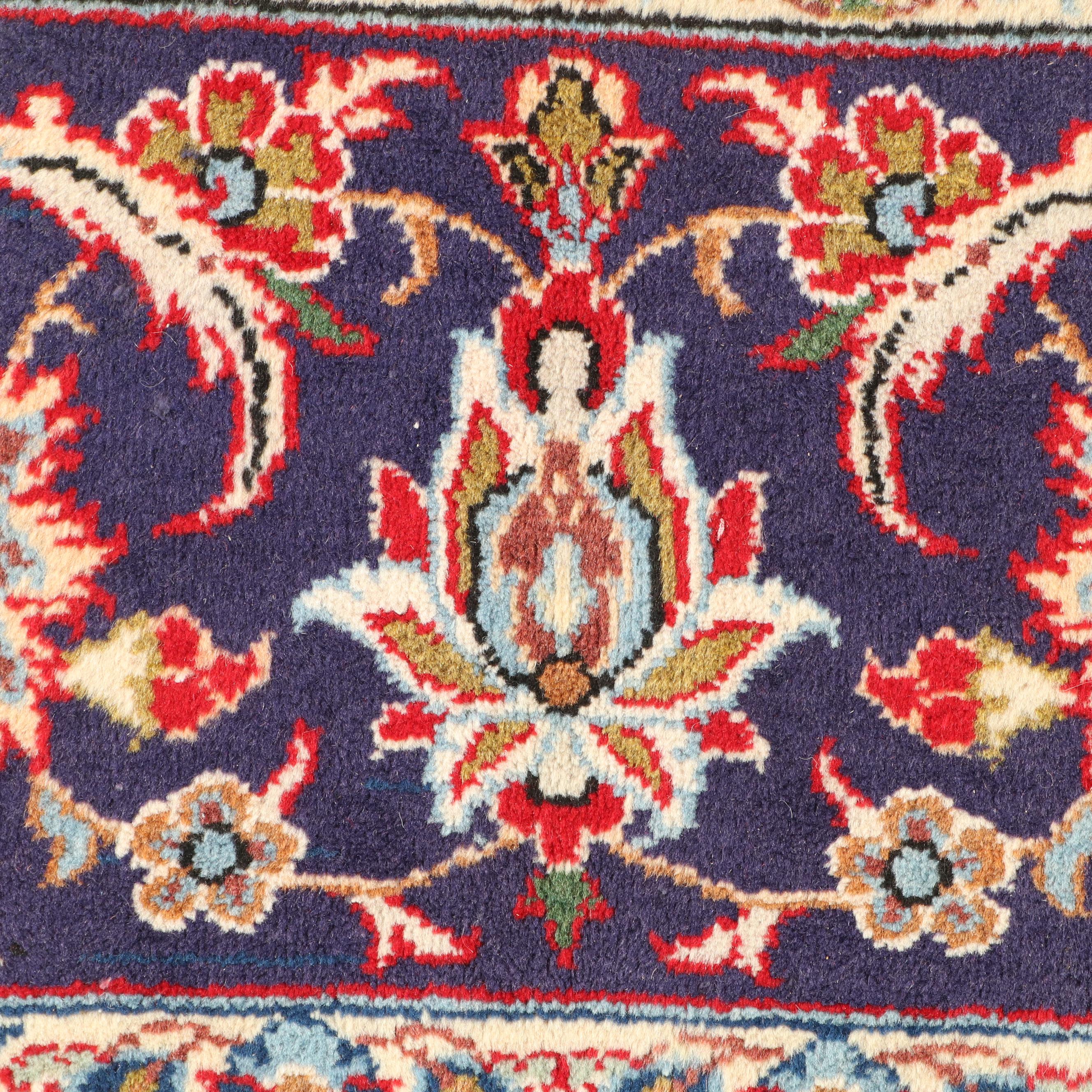 11' x 17'2 Hand-Knotted Persian Kashan Room Sized Rug