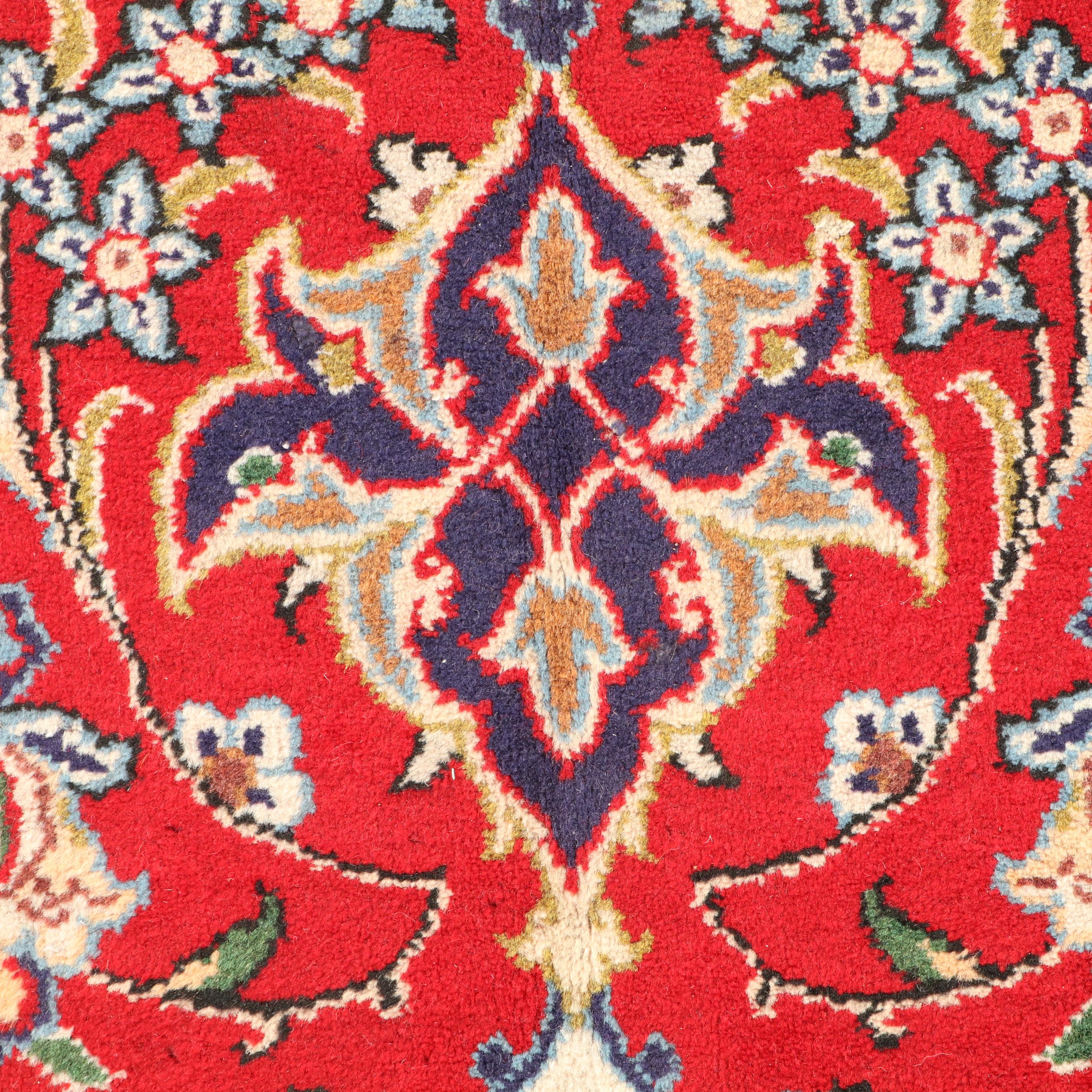 11' x 17'2 Hand-Knotted Persian Kashan Room Sized Rug