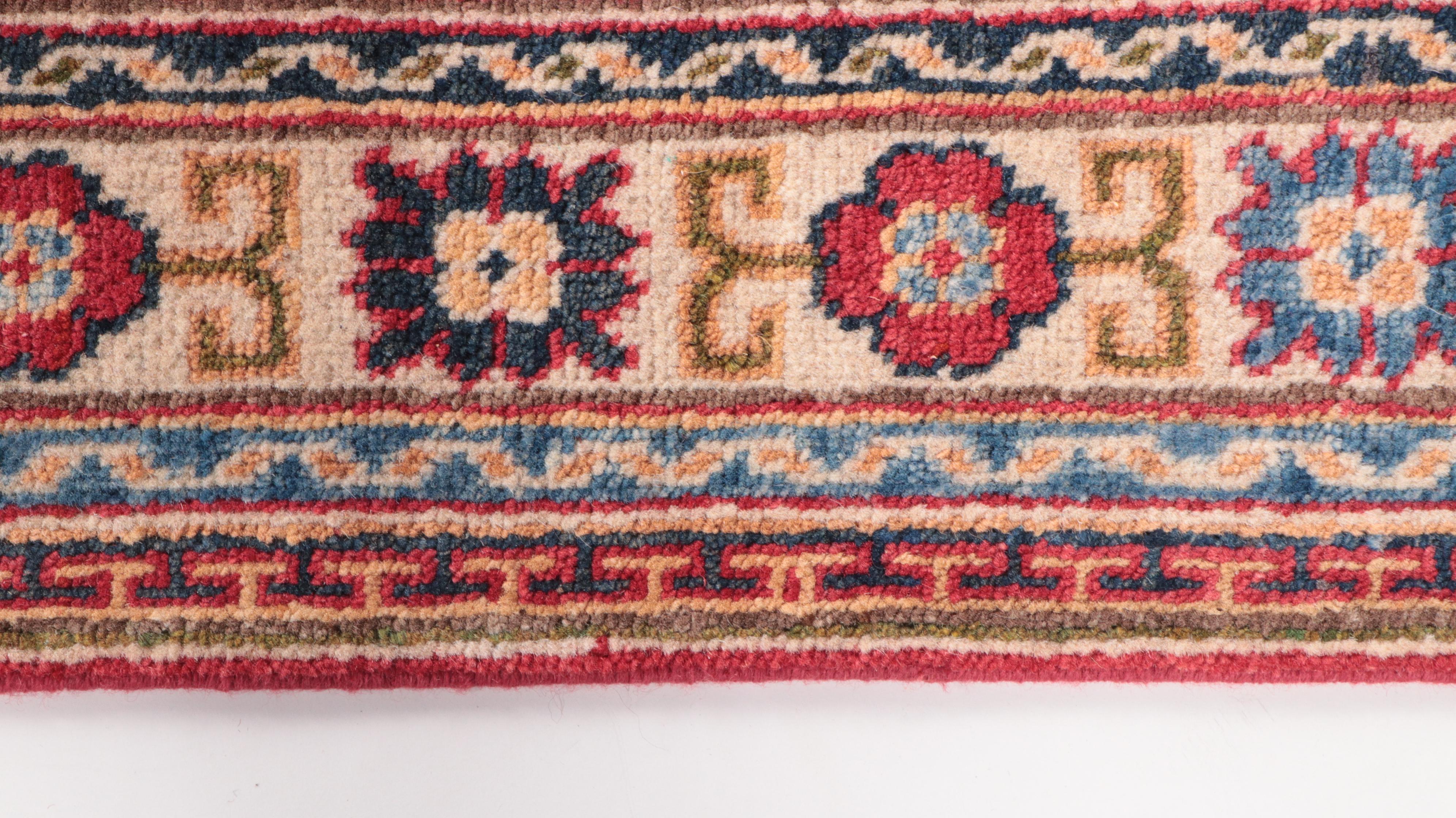 2'8 x 4'4 Hand-Knotted Afghan Kazak Accent Rug