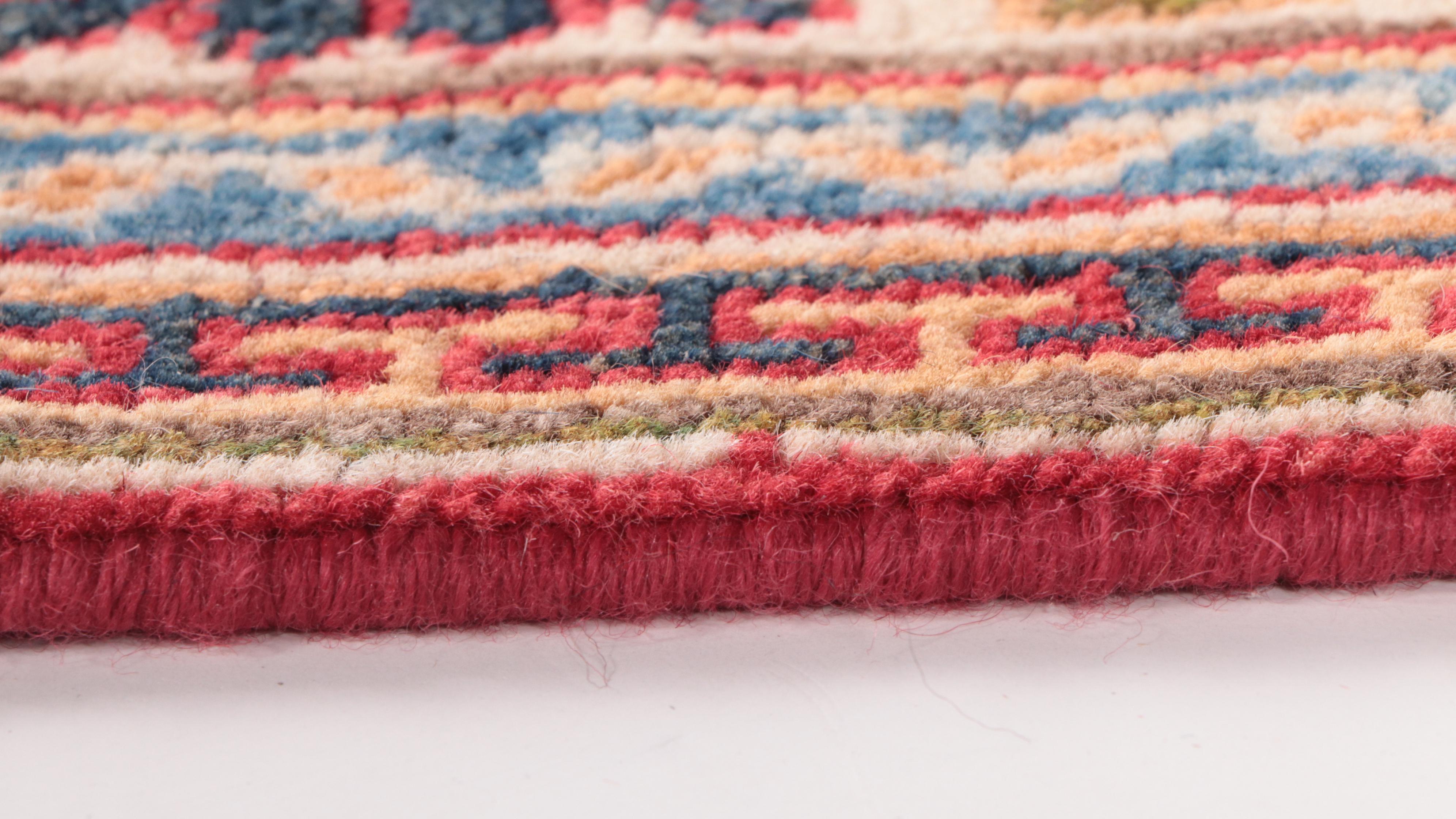 2'8 x 4'4 Hand-Knotted Afghan Kazak Accent Rug