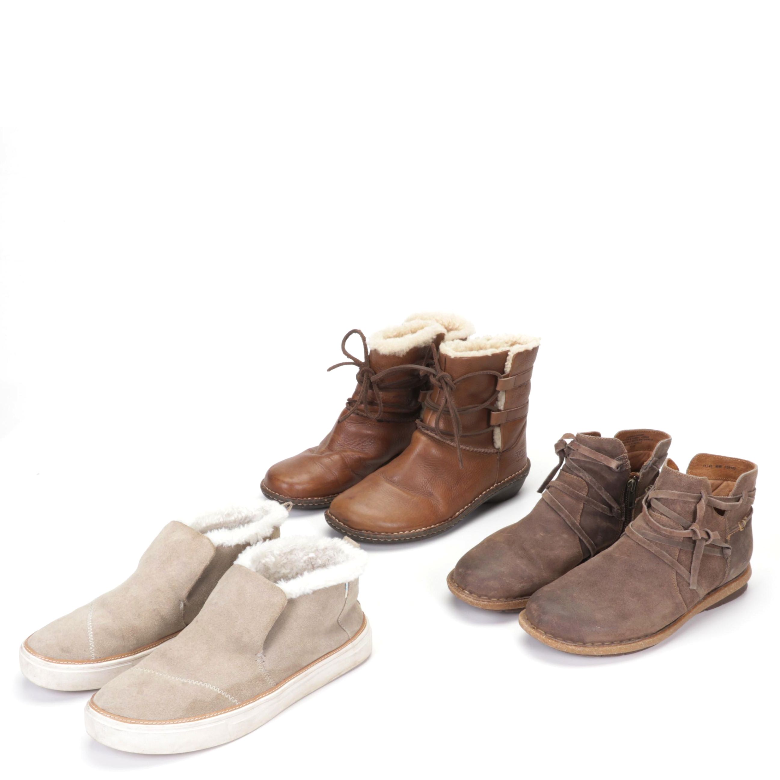 Ugg Australia Caspia Boots, Børn Tarkin Booties, and Toms Sneakers