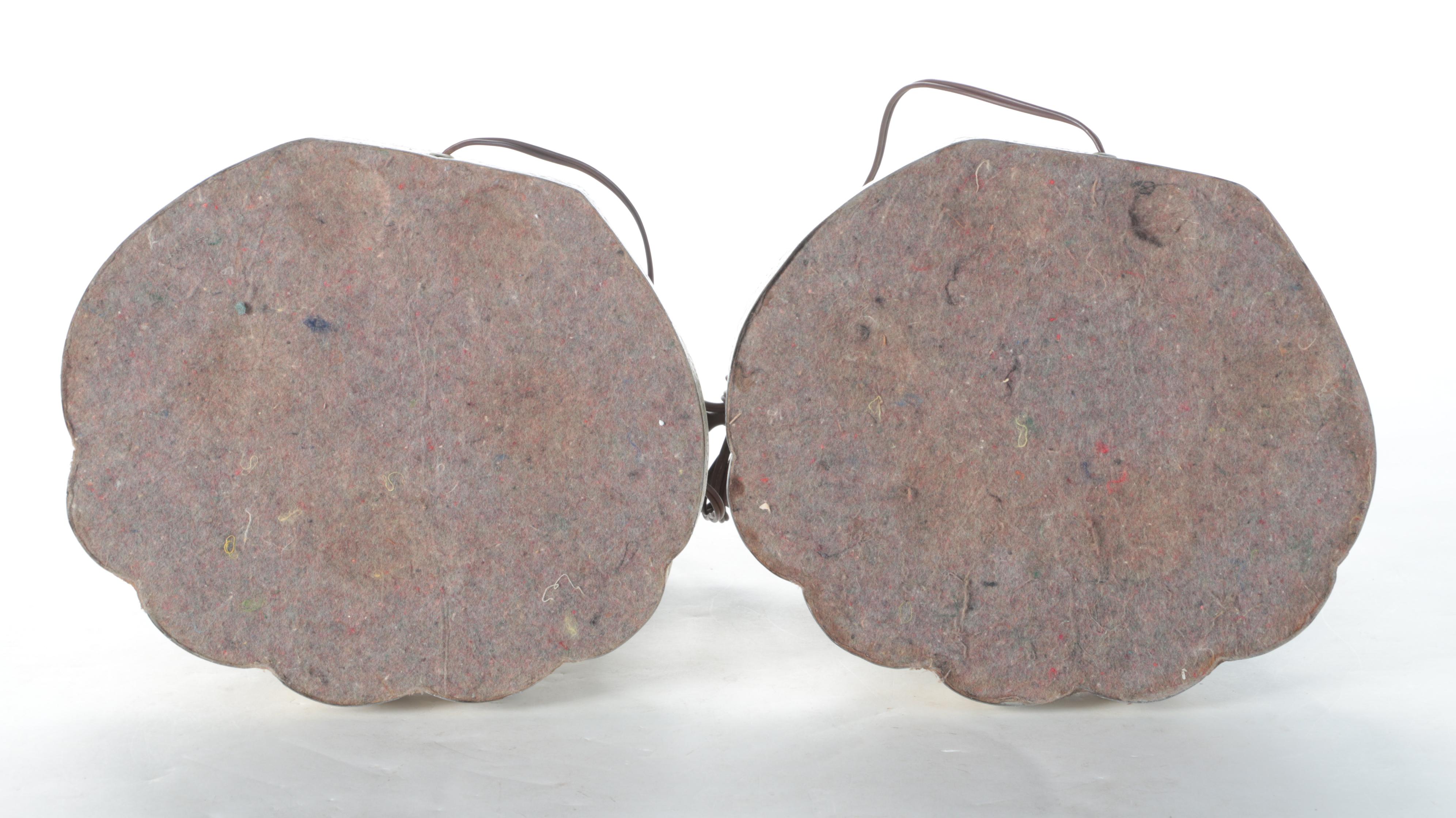 Victorian Parian Ware Style Porcelain Figurine Boy and Girl With Dogs Lamps