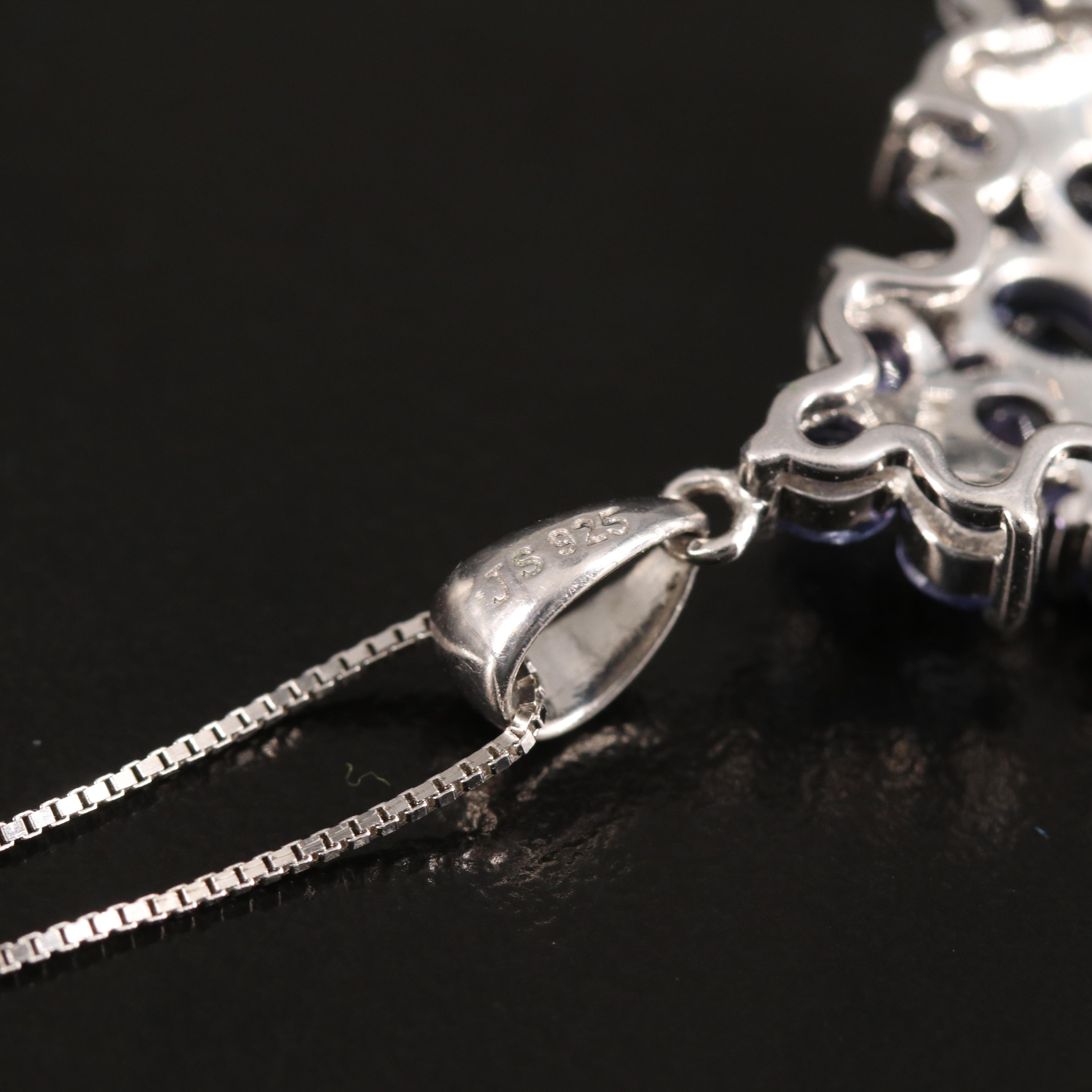 Sterling Tanzanite Pendant Necklace