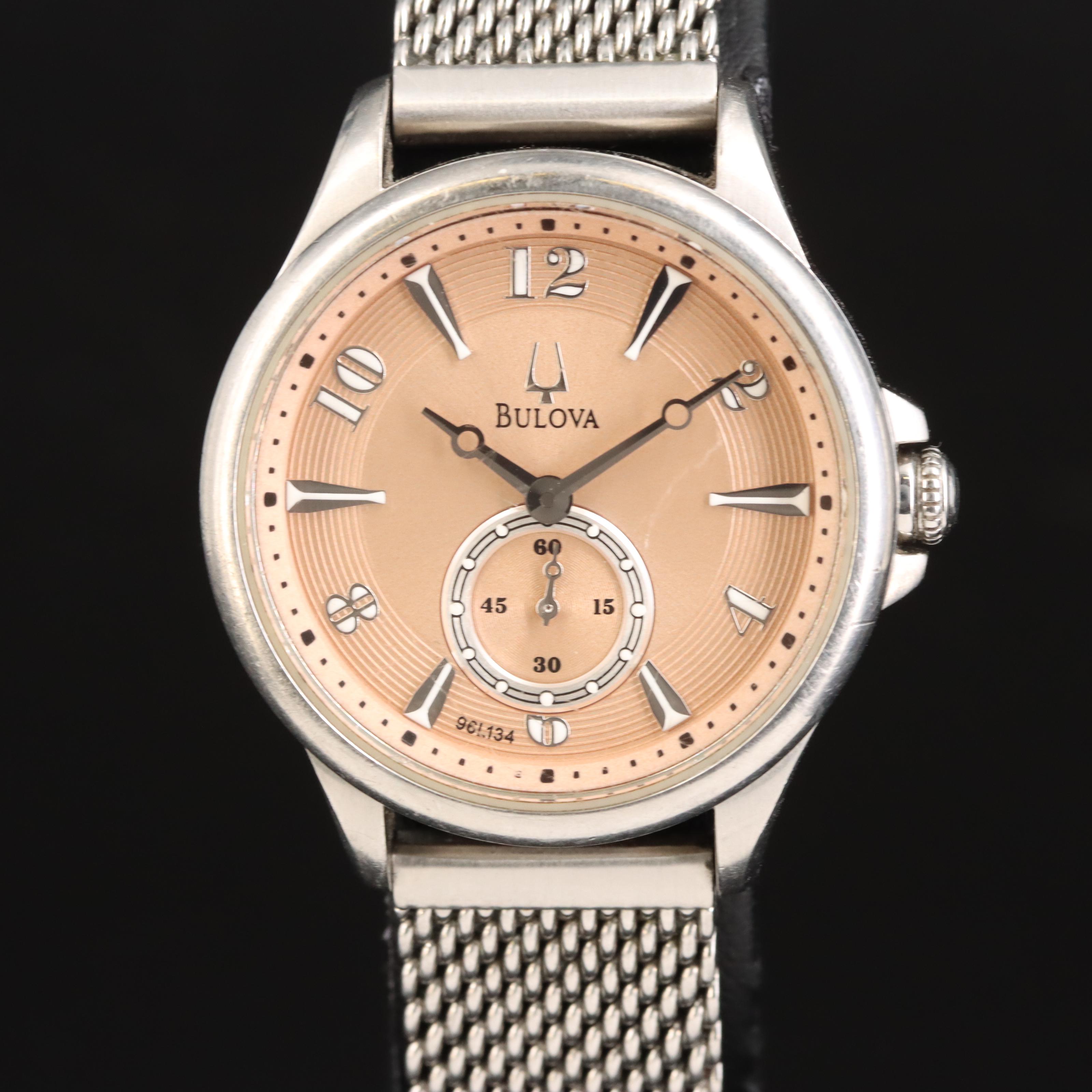 Stainless Steel Bulova Quartz Watch