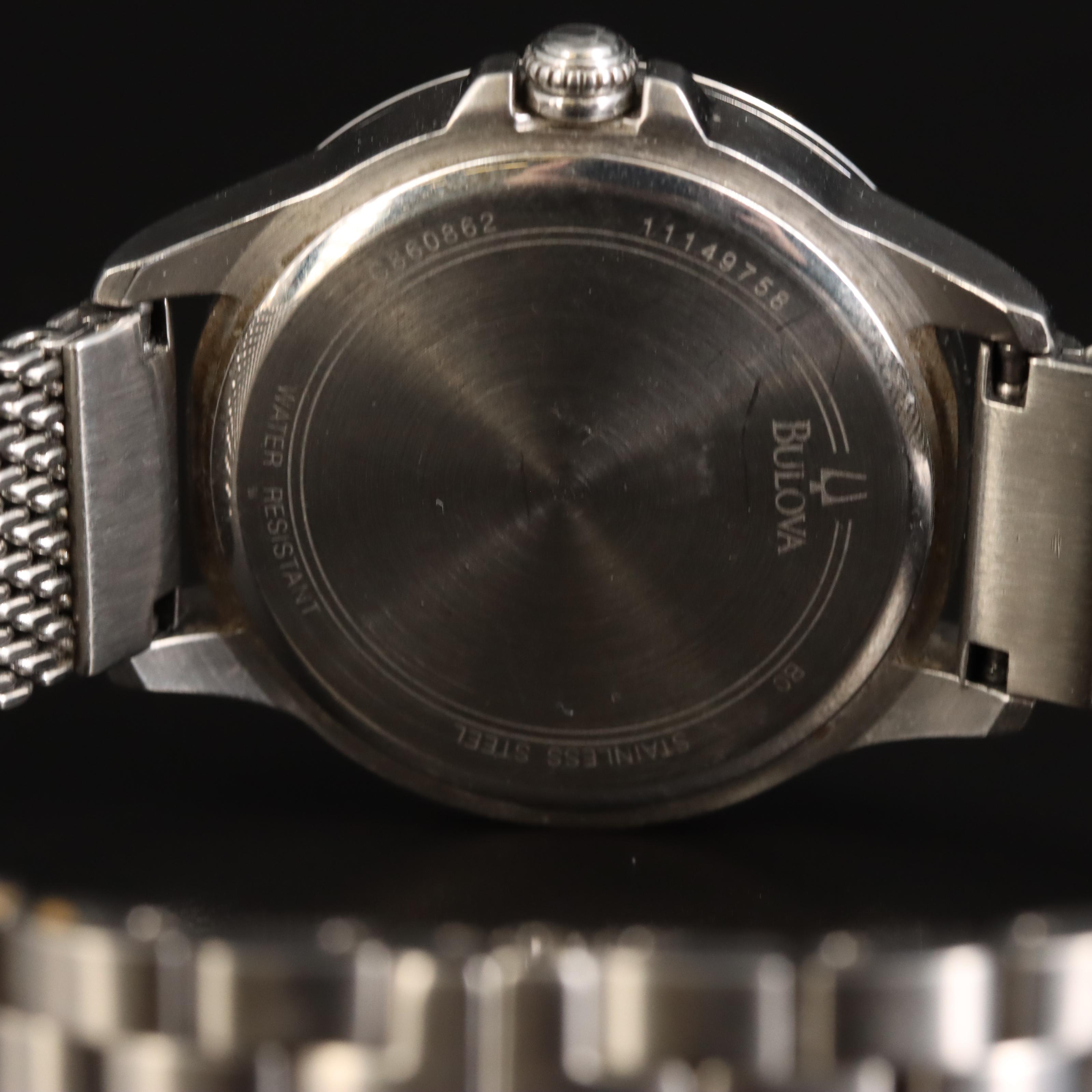 Stainless Steel Bulova Quartz Watch
