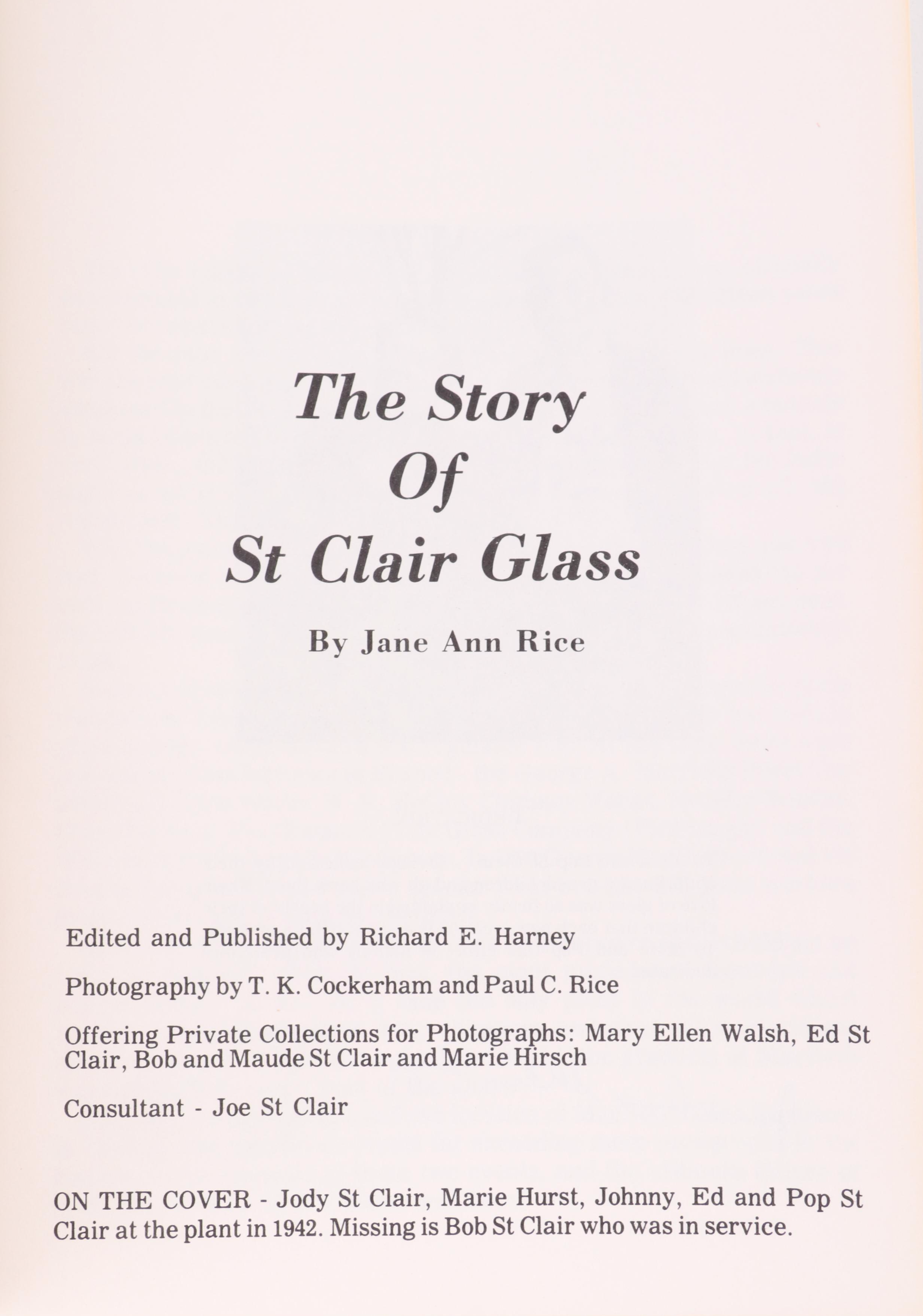 Artist Signed "The Story of St. Clair Glass" with Other Art Glass Books