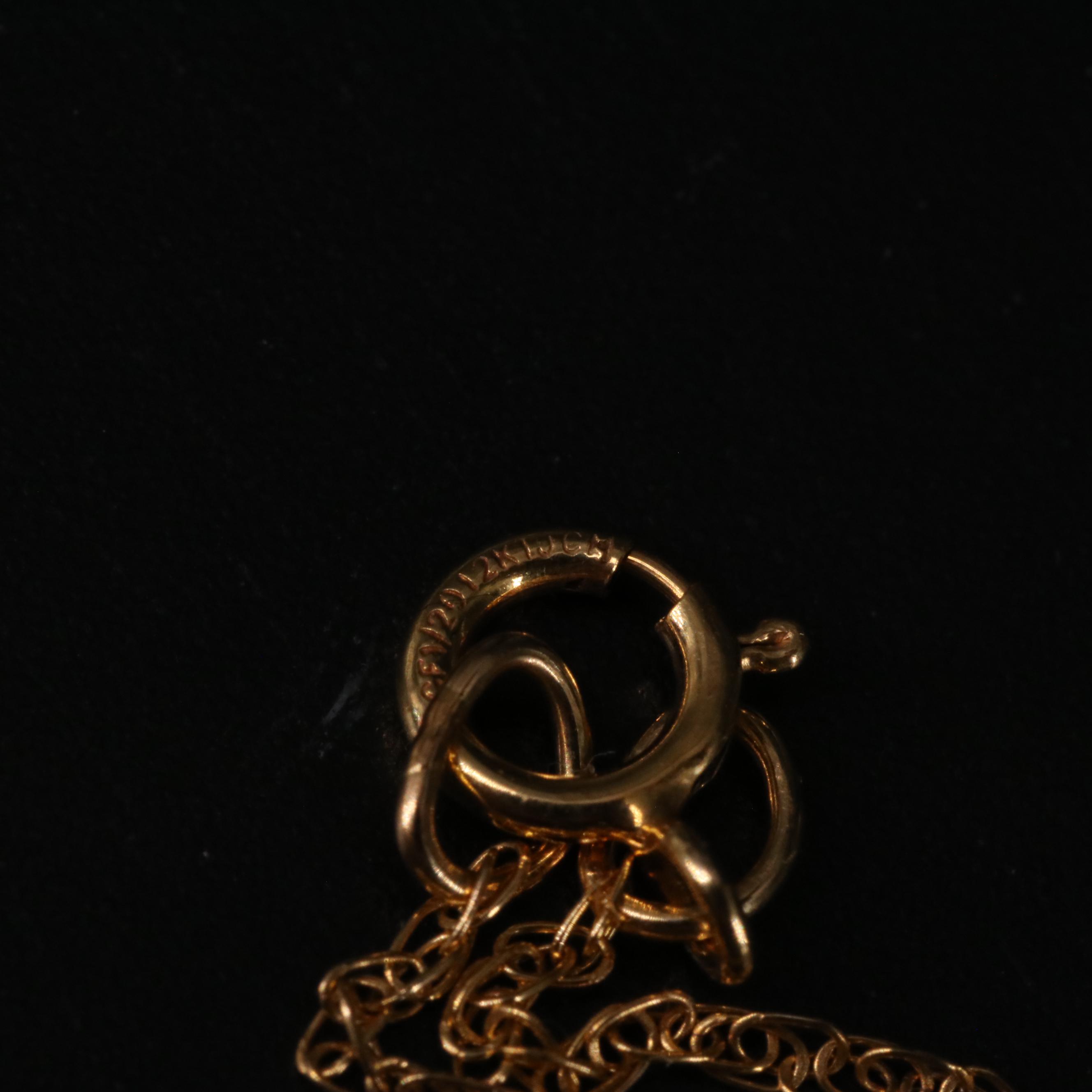 12K Gold Cross Pendant Necklace