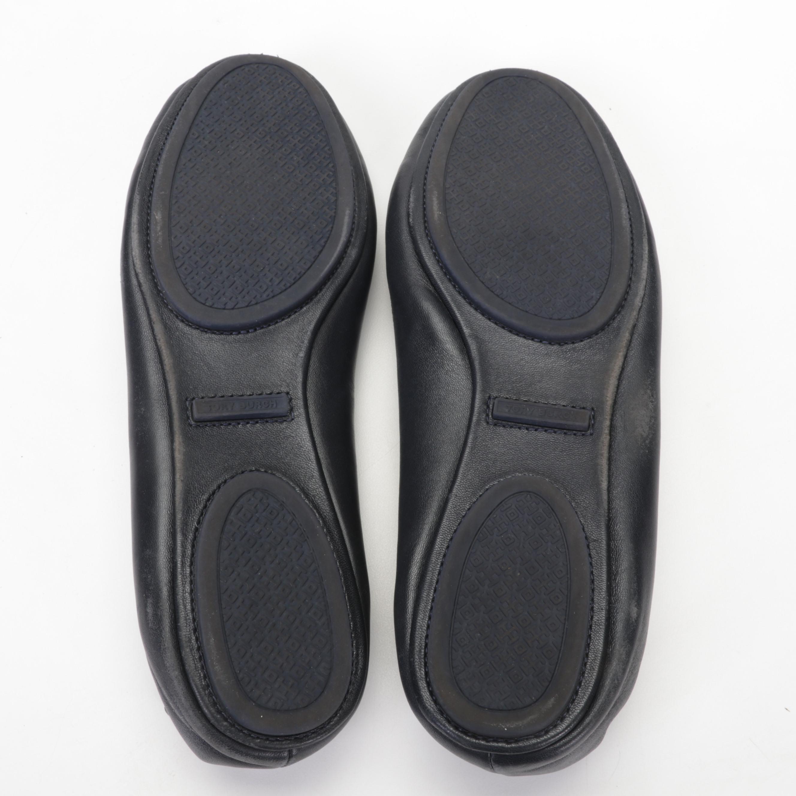 Tory Burch Miller Multicolor Sandals with Navy, Black, and Quilted Ballet Flats